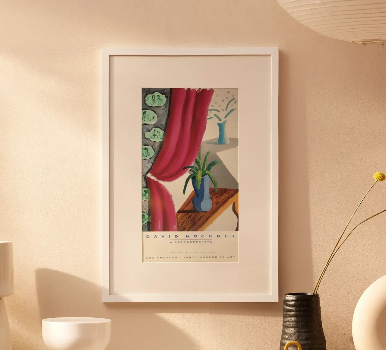 Retrospettiva di Hockney al LACMA 1988 poster da khanrosie