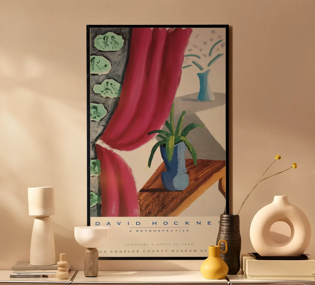 Retrospettiva di Hockney al LACMA 1988 poster da khanrosie