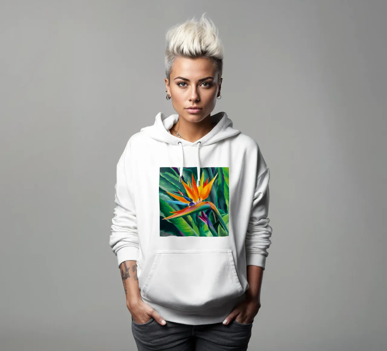 Uccello del Paradiso felpa con cappuccio da Ebony Carpenter