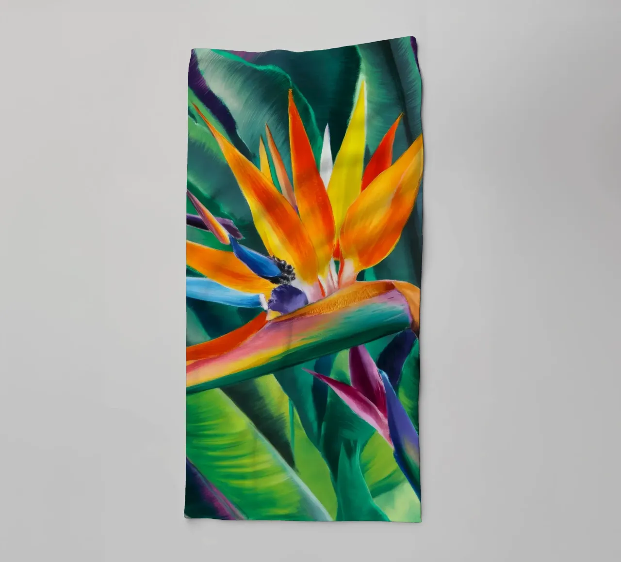 Bird of Paradise towel by Ebony Carpenter