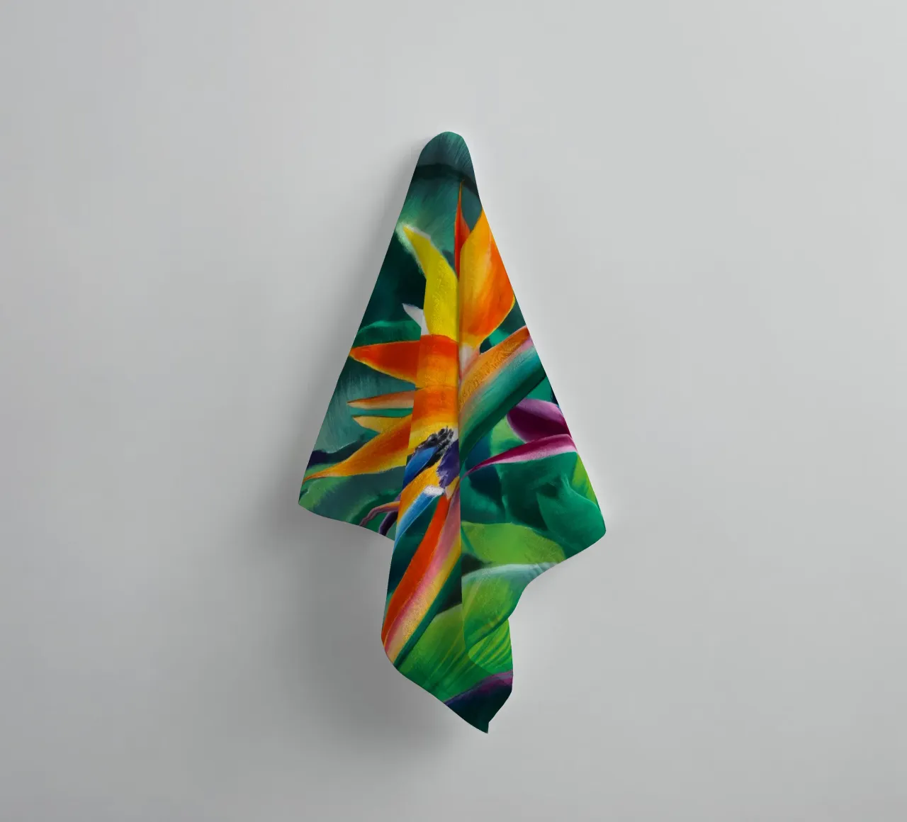 Bird of Paradise towel by Ebony Carpenter