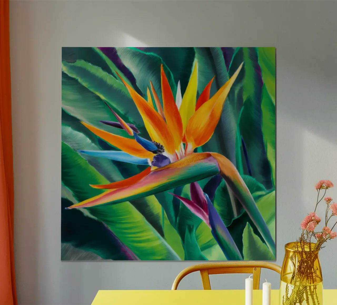 Uccello del Paradiso poster con telaio in alluminio da Ebony Carpenter