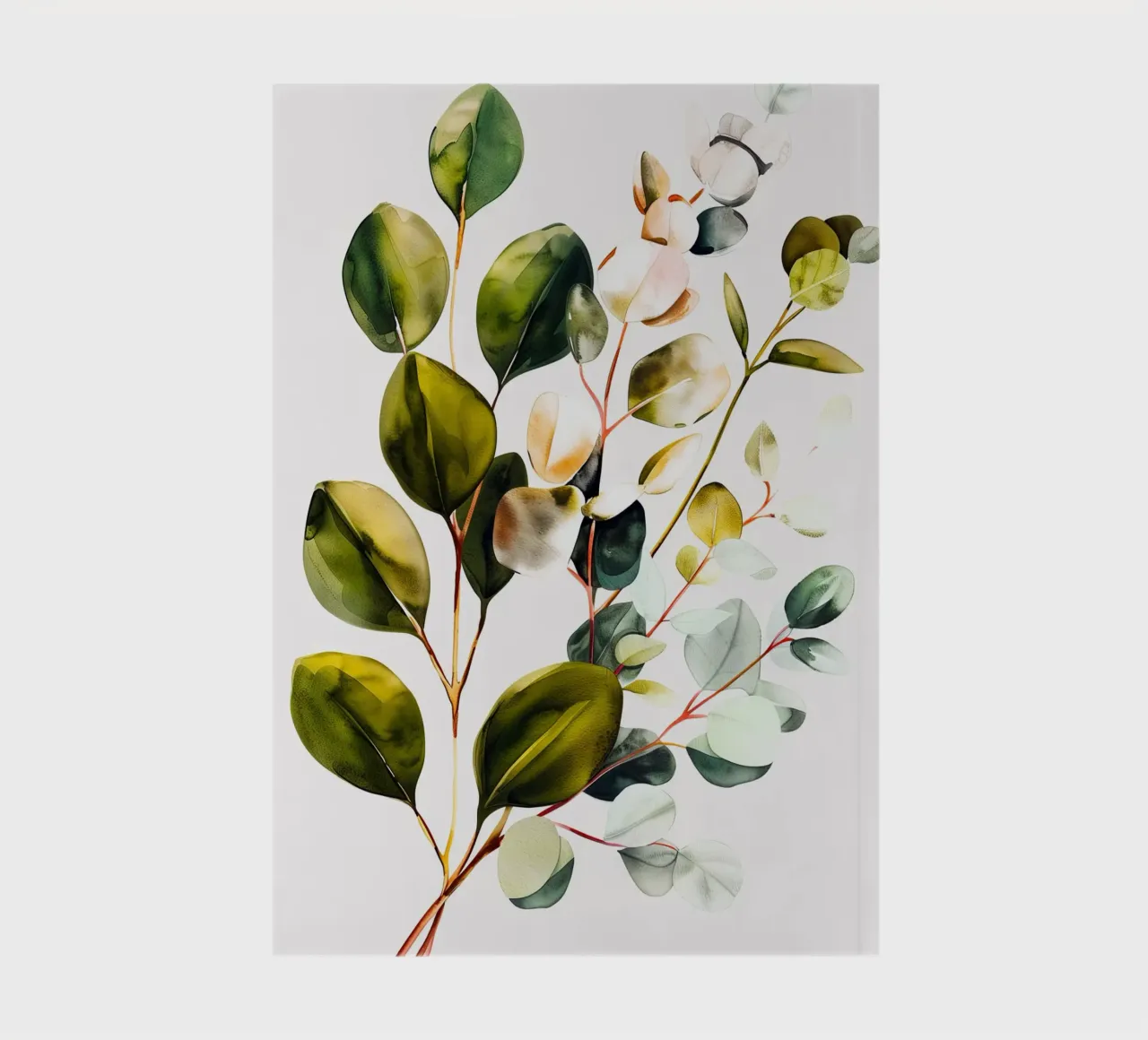 Eucalyptus leaves notebook by Justyna Jaszke JBJart