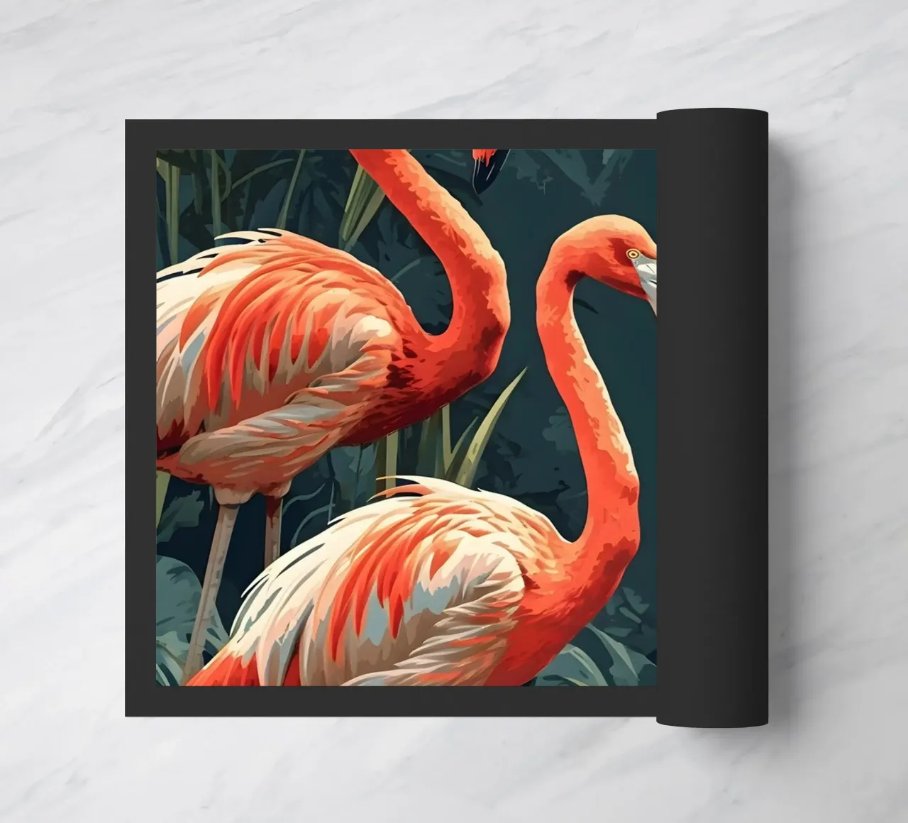 Flamingo vintage Portrait zerbino da Vintage Travel Art
