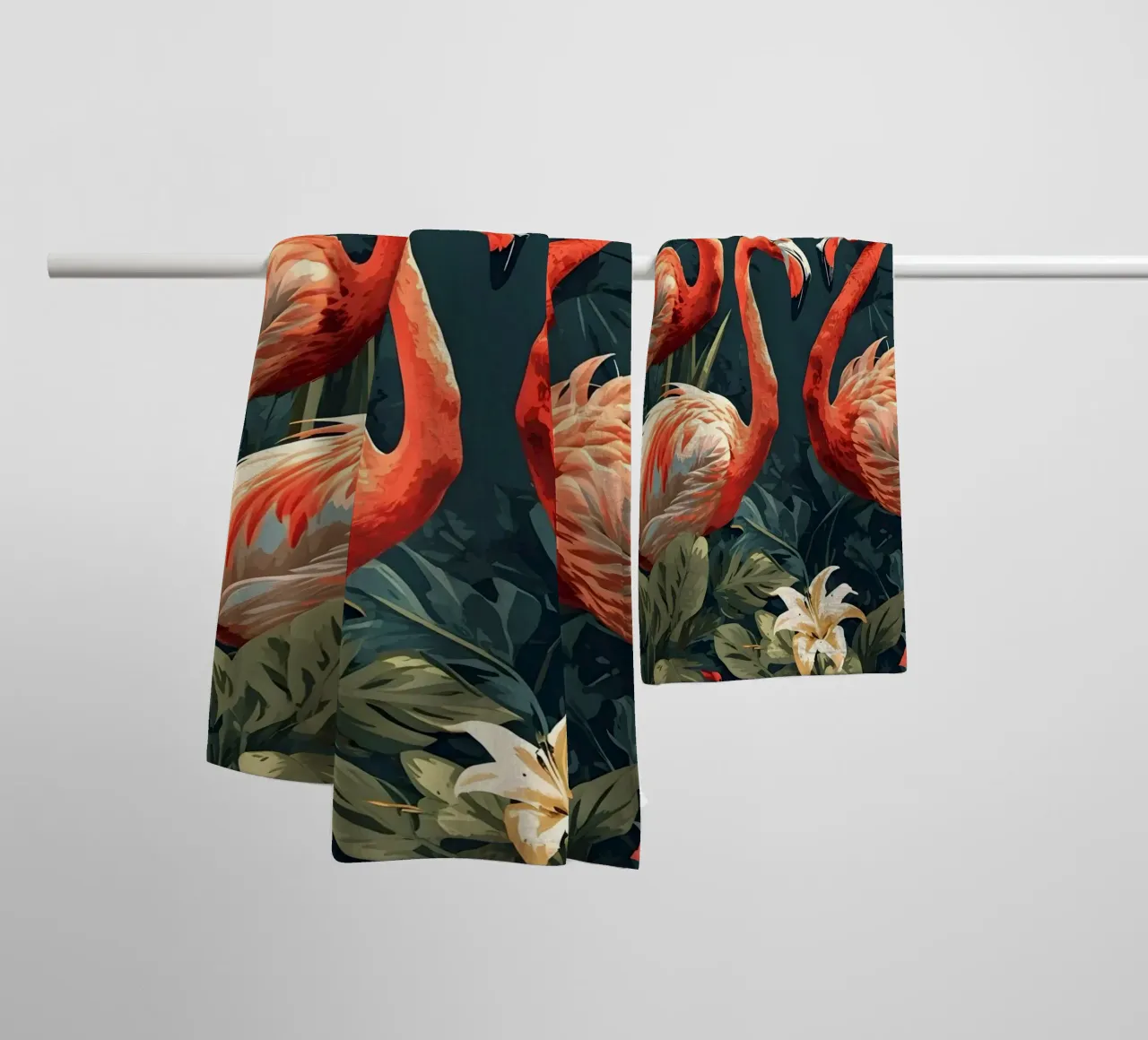 Flamingo vintage Portrait asciugamano da bagno da Vintage Travel Art