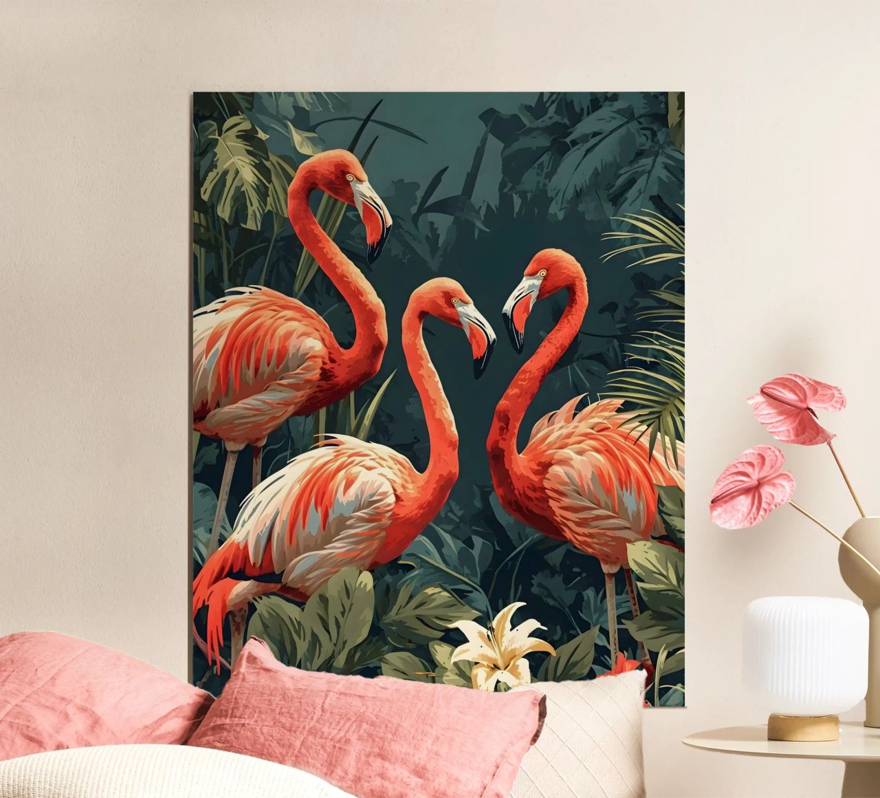 Flamingo vintage Portrait poster de Vintage Travel Art
