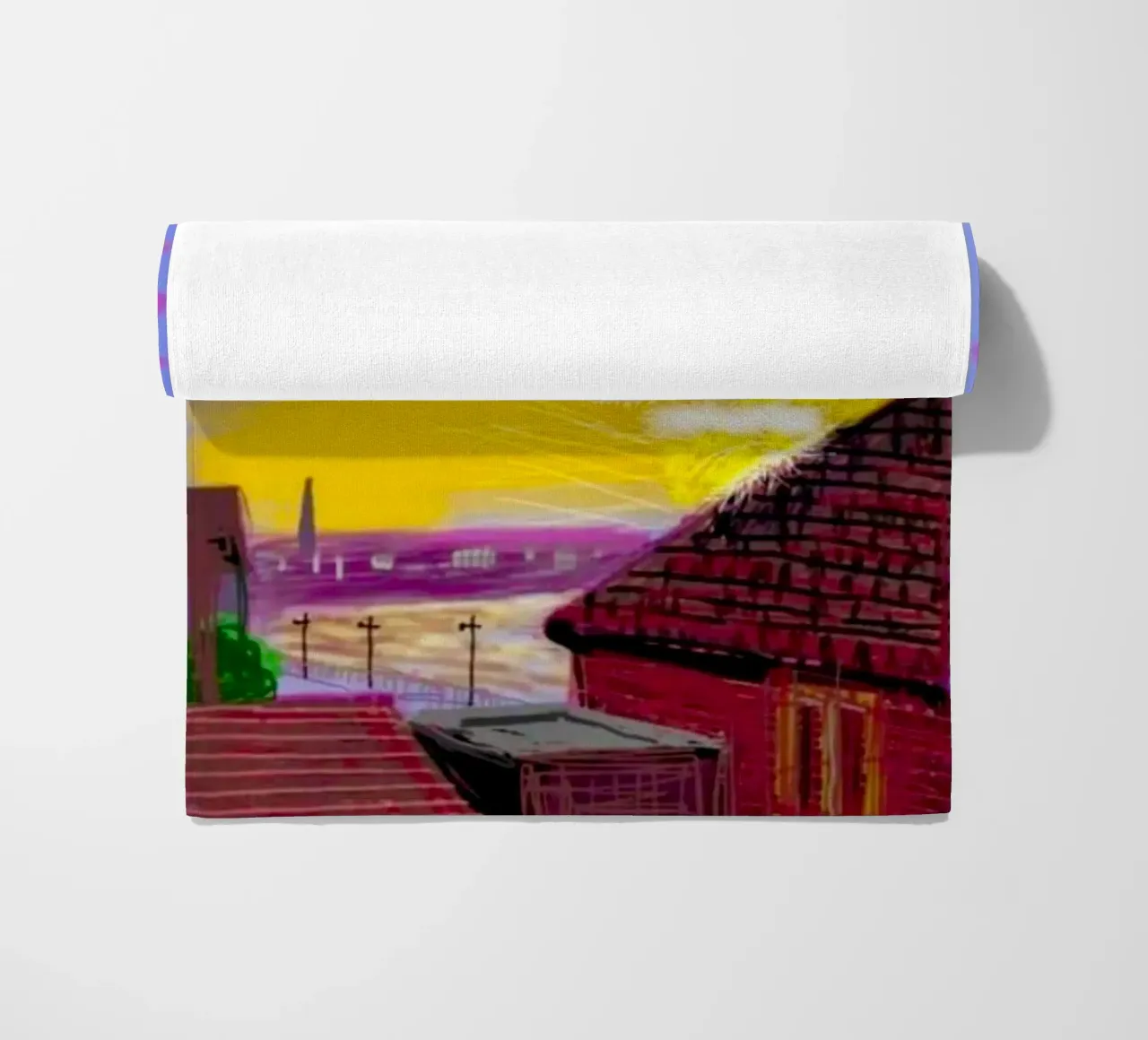 arte digitale mattutina telo mare da khanrosie