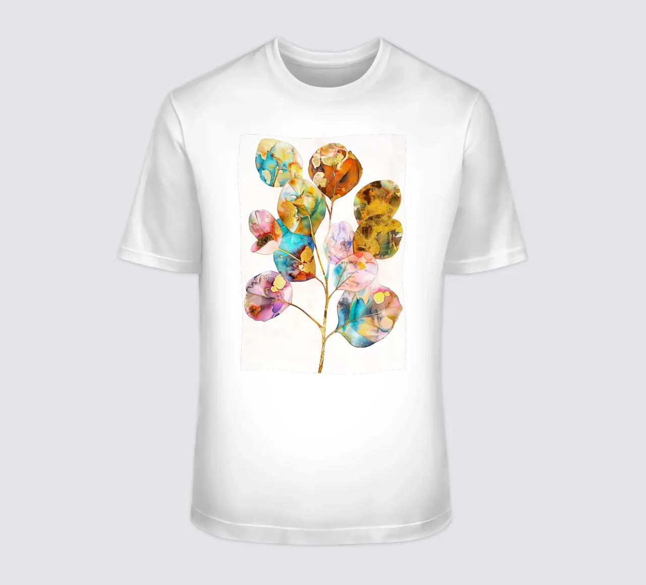 Eucalyptus kleurt bladeren t-shirt van Justyna Jaszke JBJart