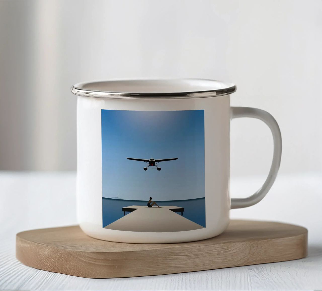 Voglio volare tazza in smalto da Maria studio