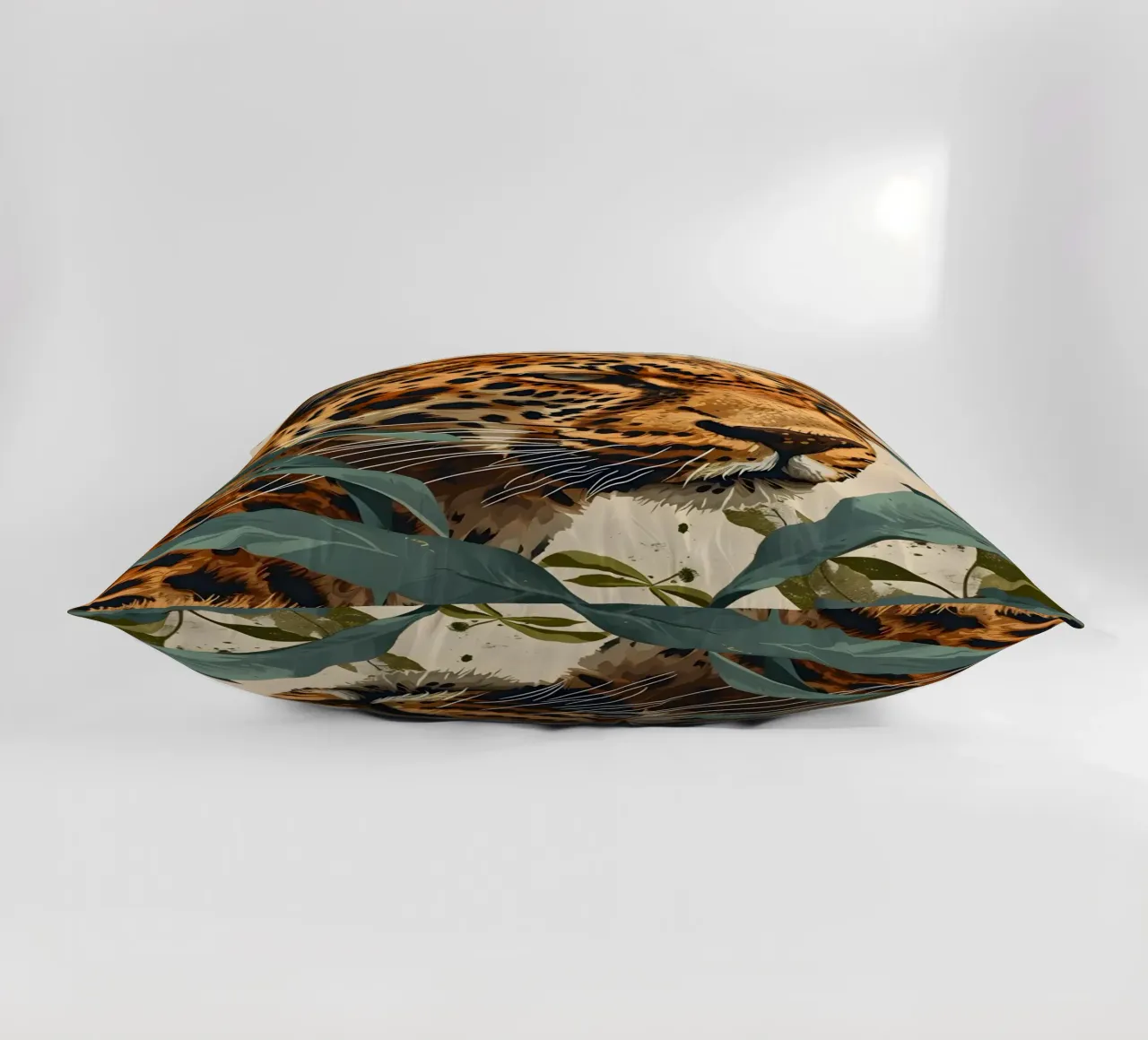 Leopard vintage Porträt cuscino da Vintage Travel Art