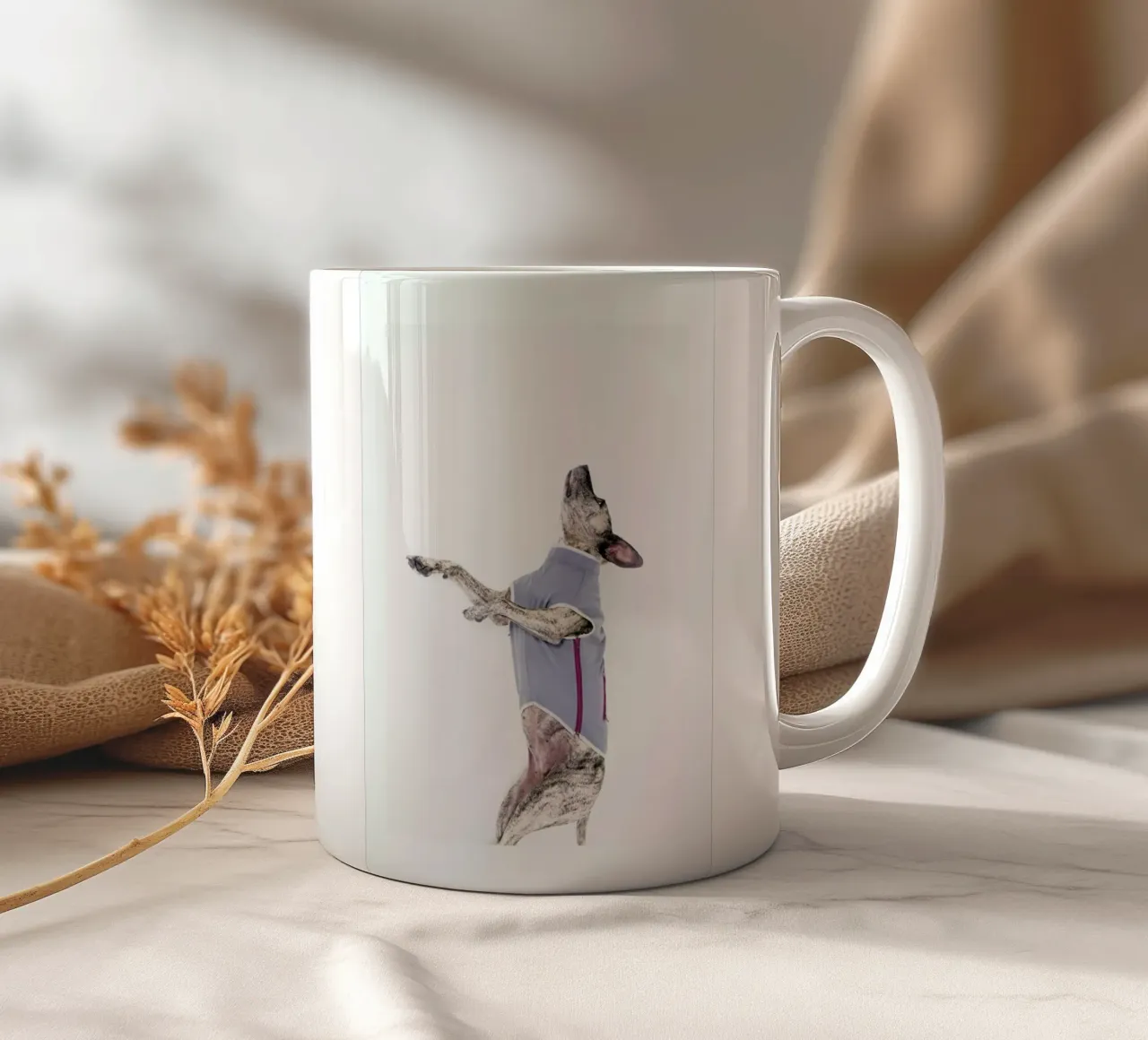 The Tailwaggers 7-2 ceramic mug by Paul Aidan Perry