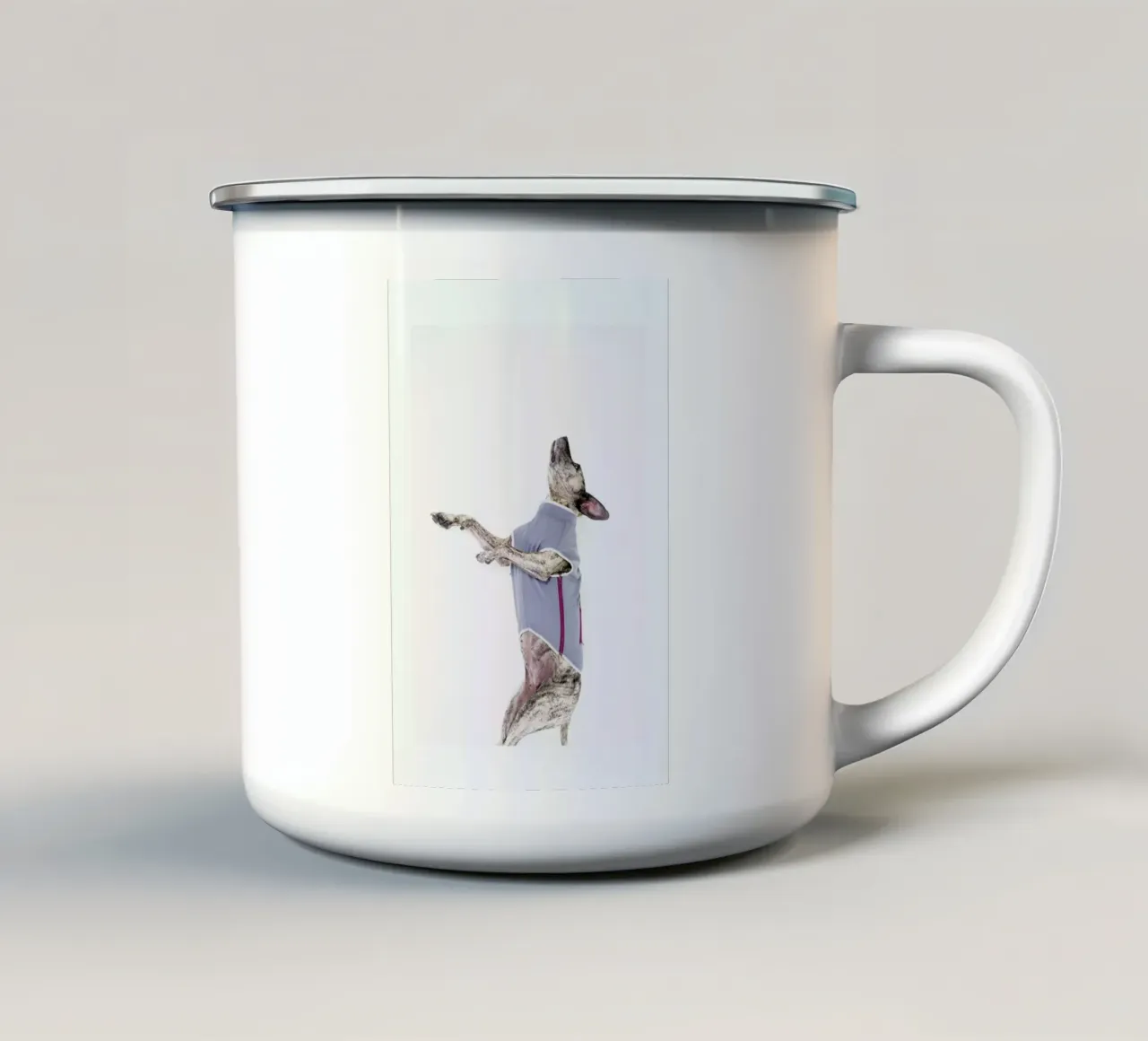 The Tailwaggers 7-2 Emaille Tasse von Paul Aidan Perry