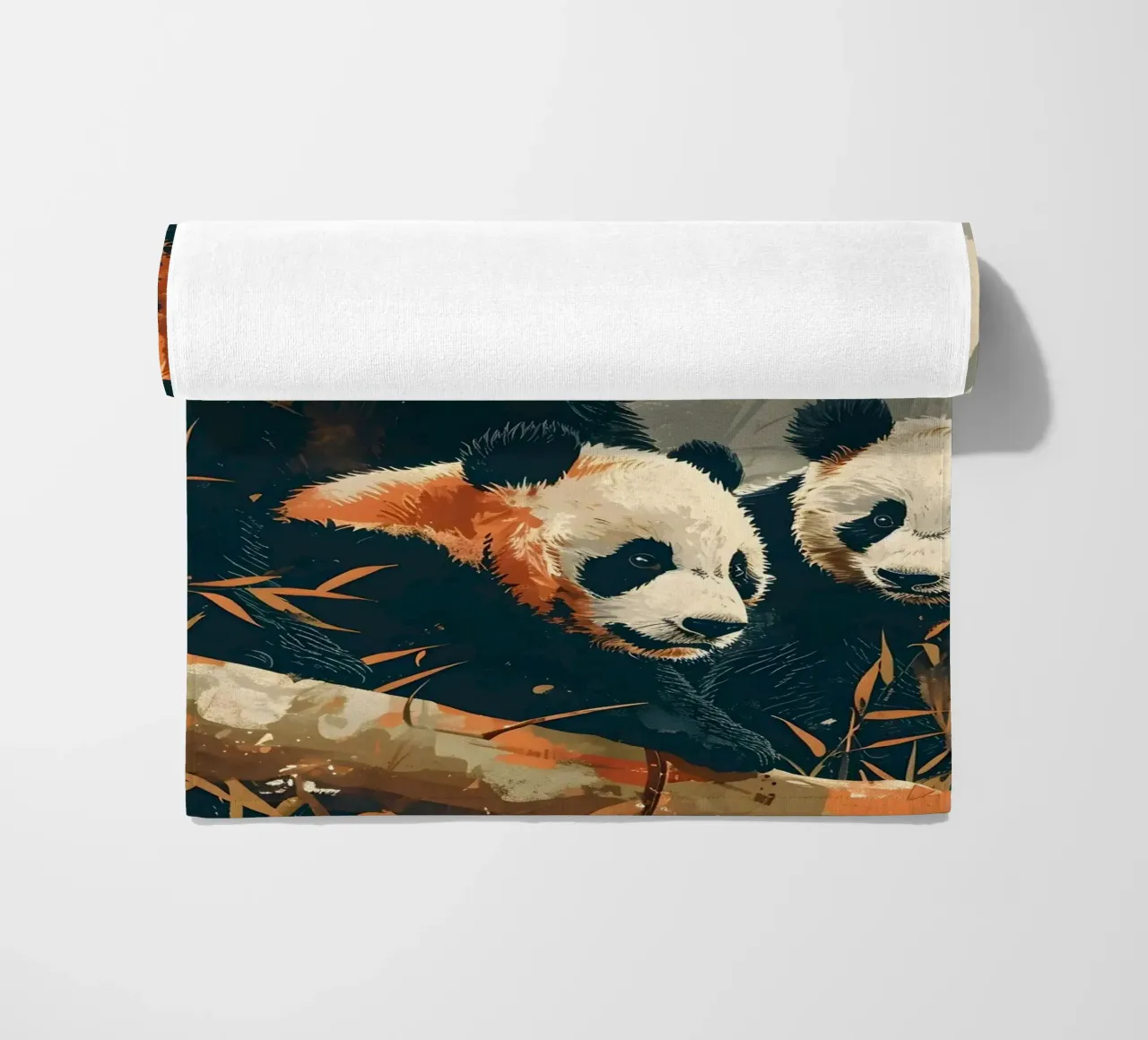 Panda Vintage Kunst telo mare da Vintage Travel Art