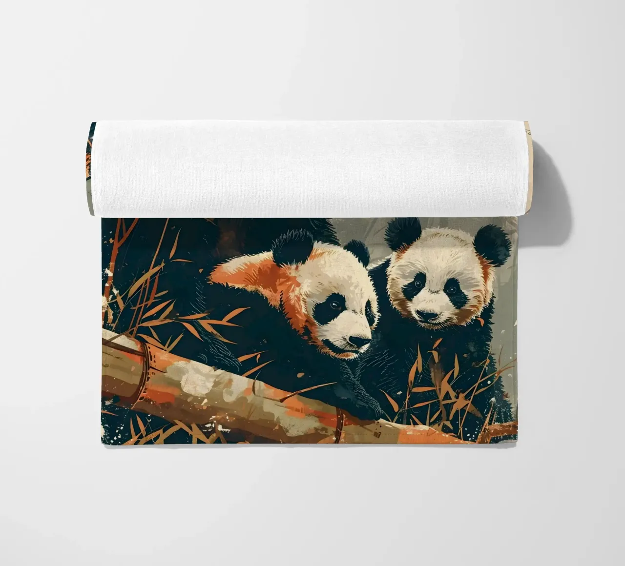 Panda Vintage Kunst telo mare da Vintage Travel Art