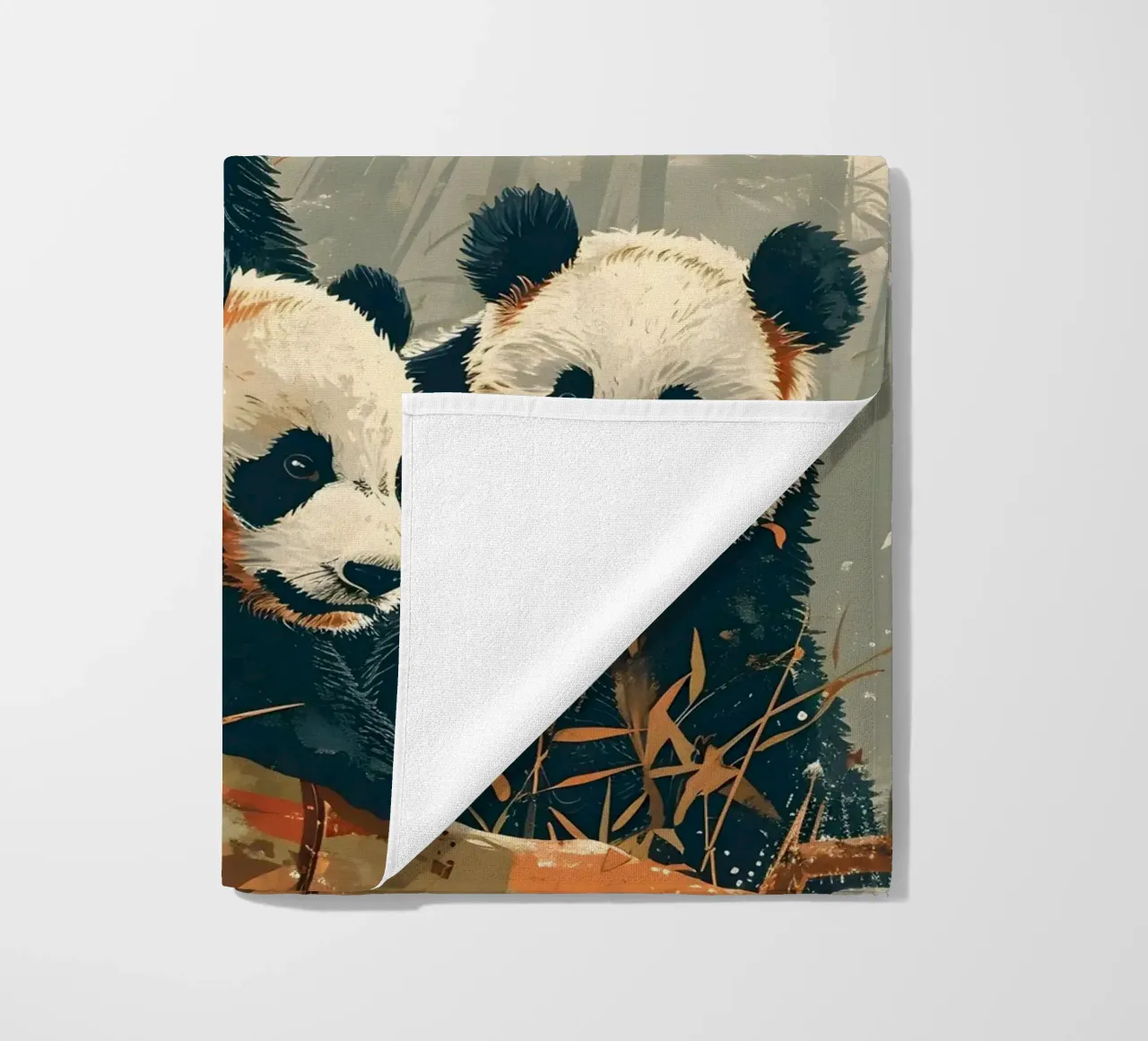 Panda Vintage Kunst telo mare da Vintage Travel Art