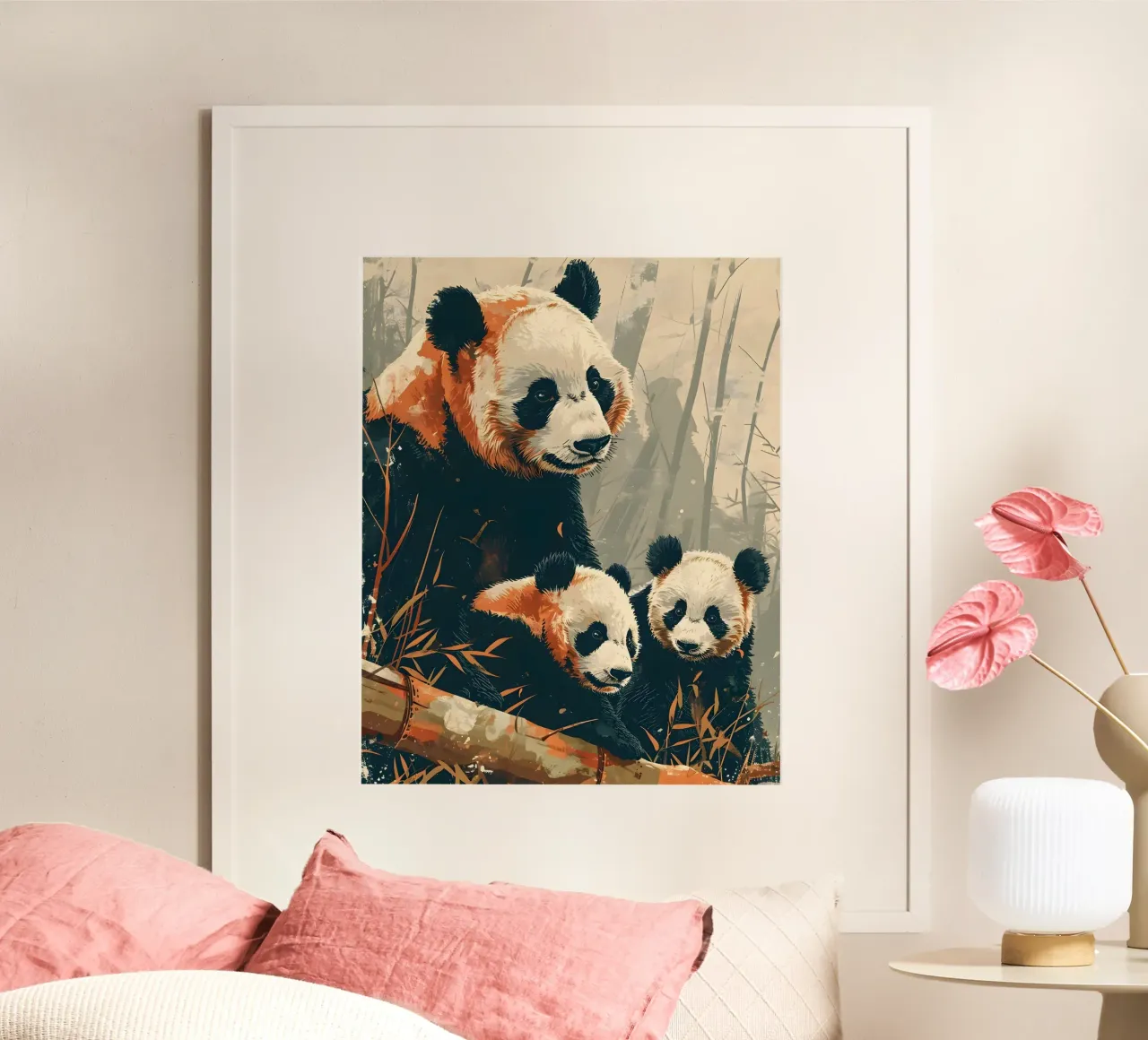 Panda Vintage Kunst carta hahnemühle da Vintage Travel Art