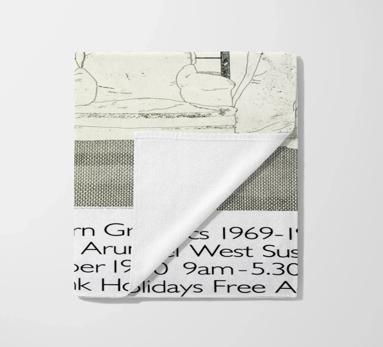 Franse ramen Arun Art Centre 1980 strandhanddoek van khanrosie