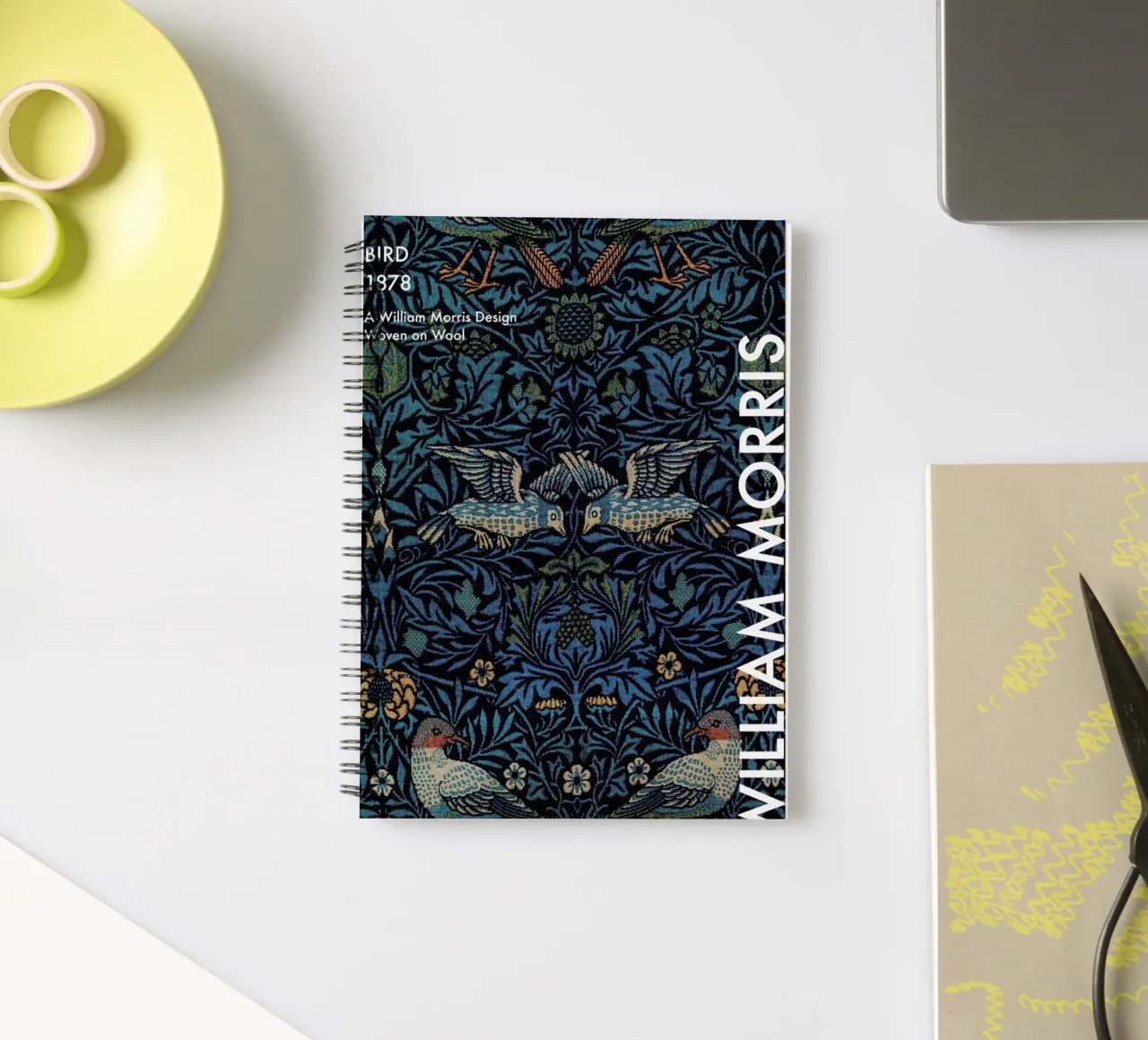 William Morris - Bird spiral notebook by Vintage by JUNIQE