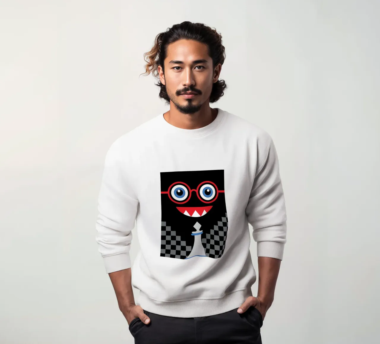 Emoticon e scacchi felpa da LOOK DIFFERENT