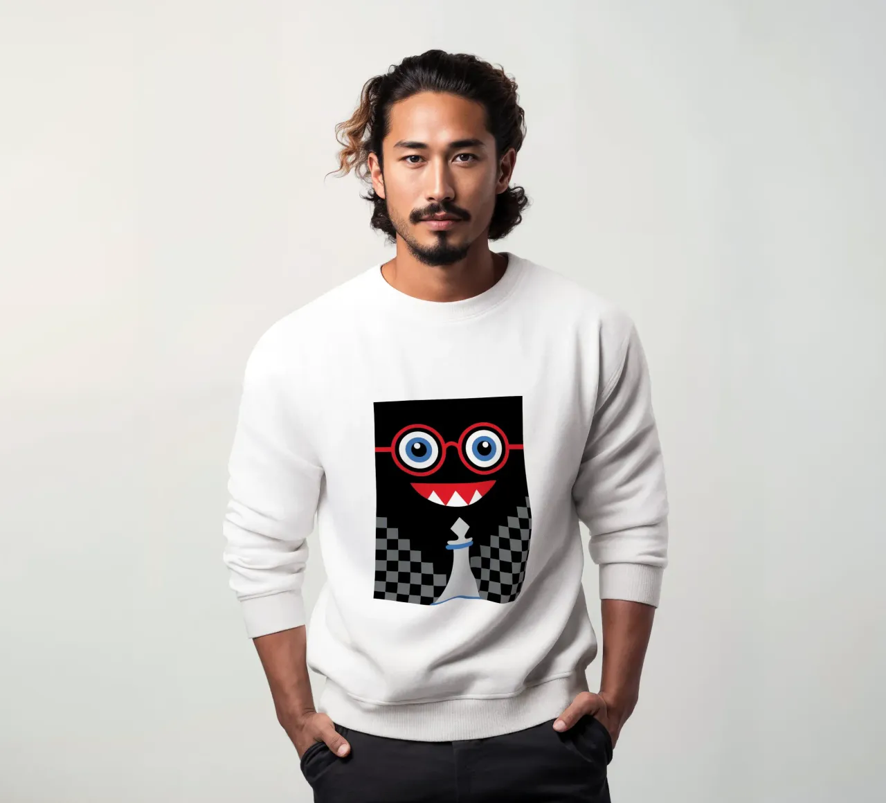 Emoticon e scacchi felpa da LOOK DIFFERENT