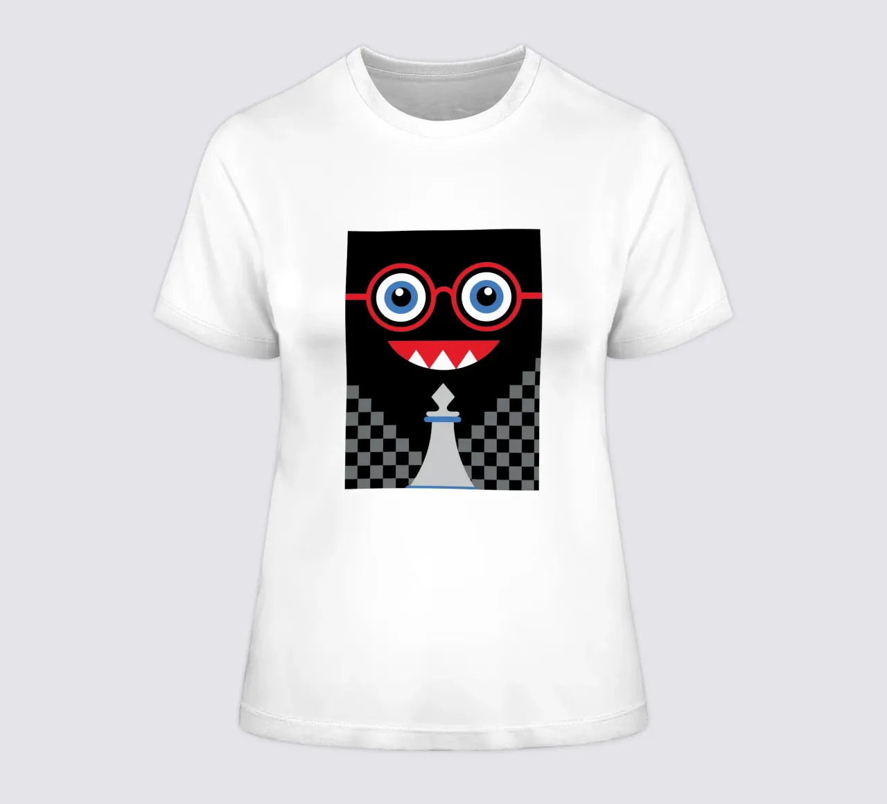 Emoticon e scacchi t-shirt da donna da LOOK DIFFERENT