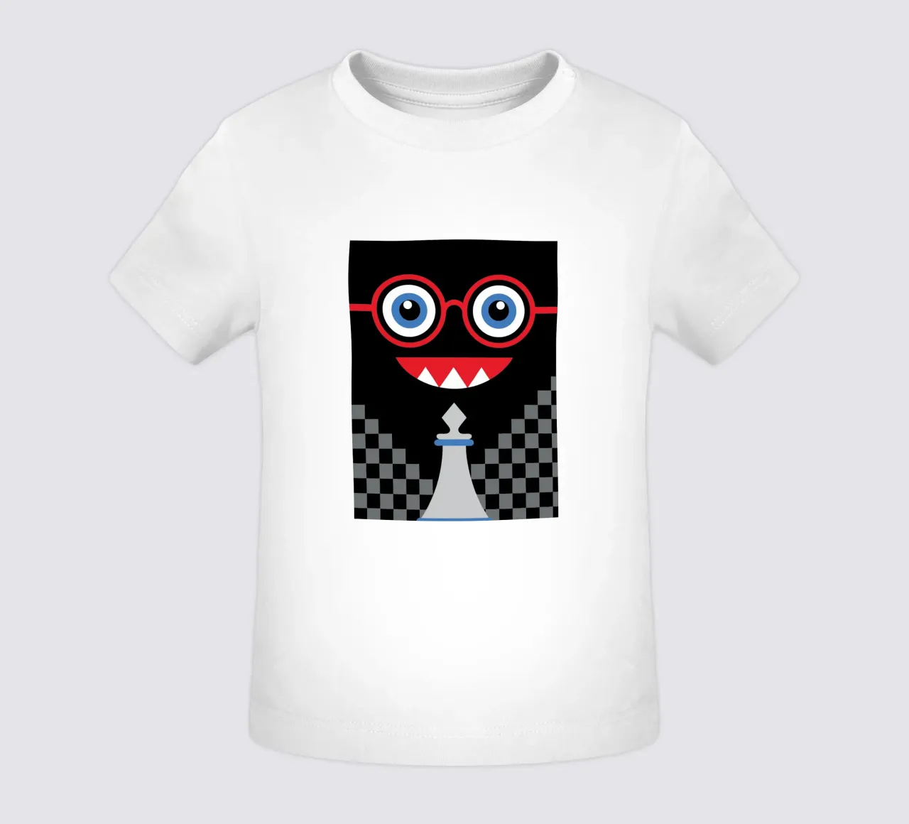 Emoticon e scacchi maglietta neonato da LOOK DIFFERENT