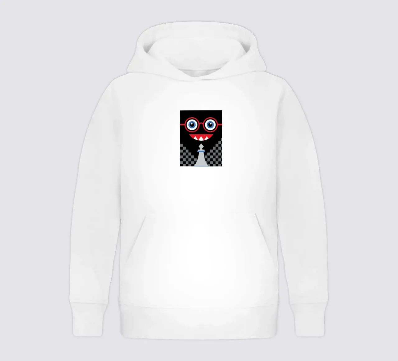Emoticon e scacchi felpa bambino con cappuccio da LOOK DIFFERENT