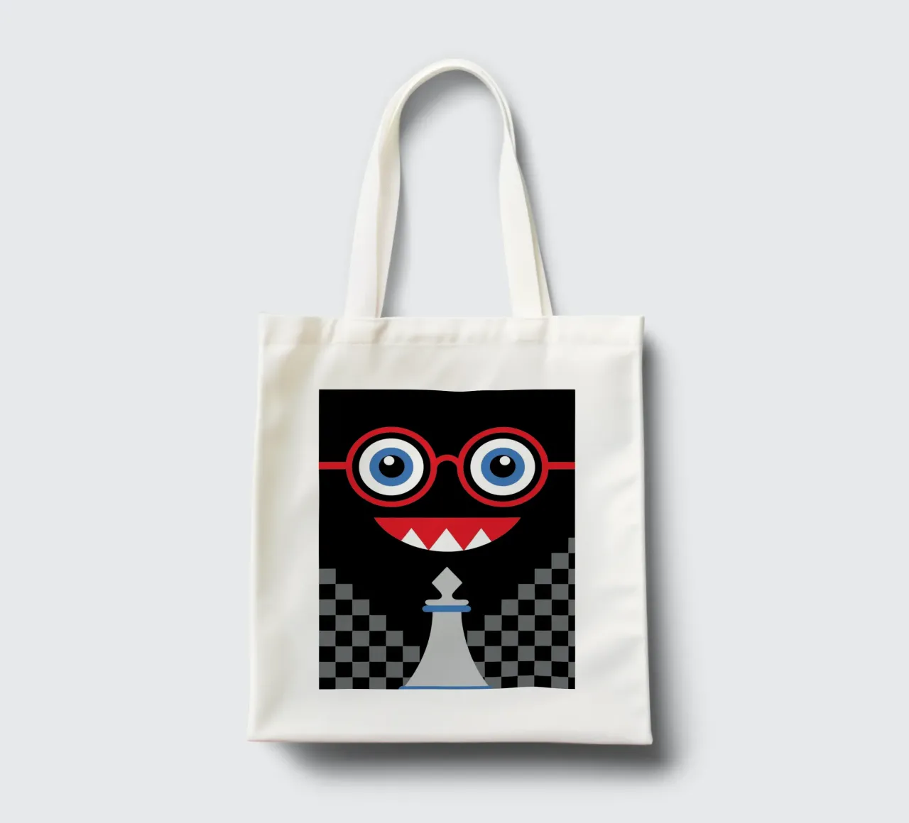 Emoticon e scacchi borsa in juta da LOOK DIFFERENT