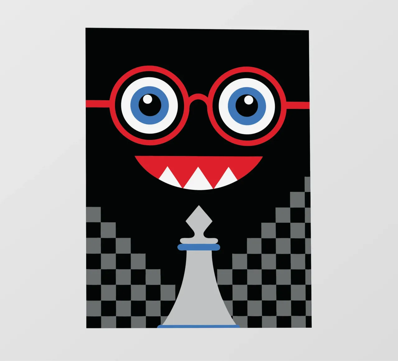 Emoticon e scacchi telo in pvc da LOOK DIFFERENT