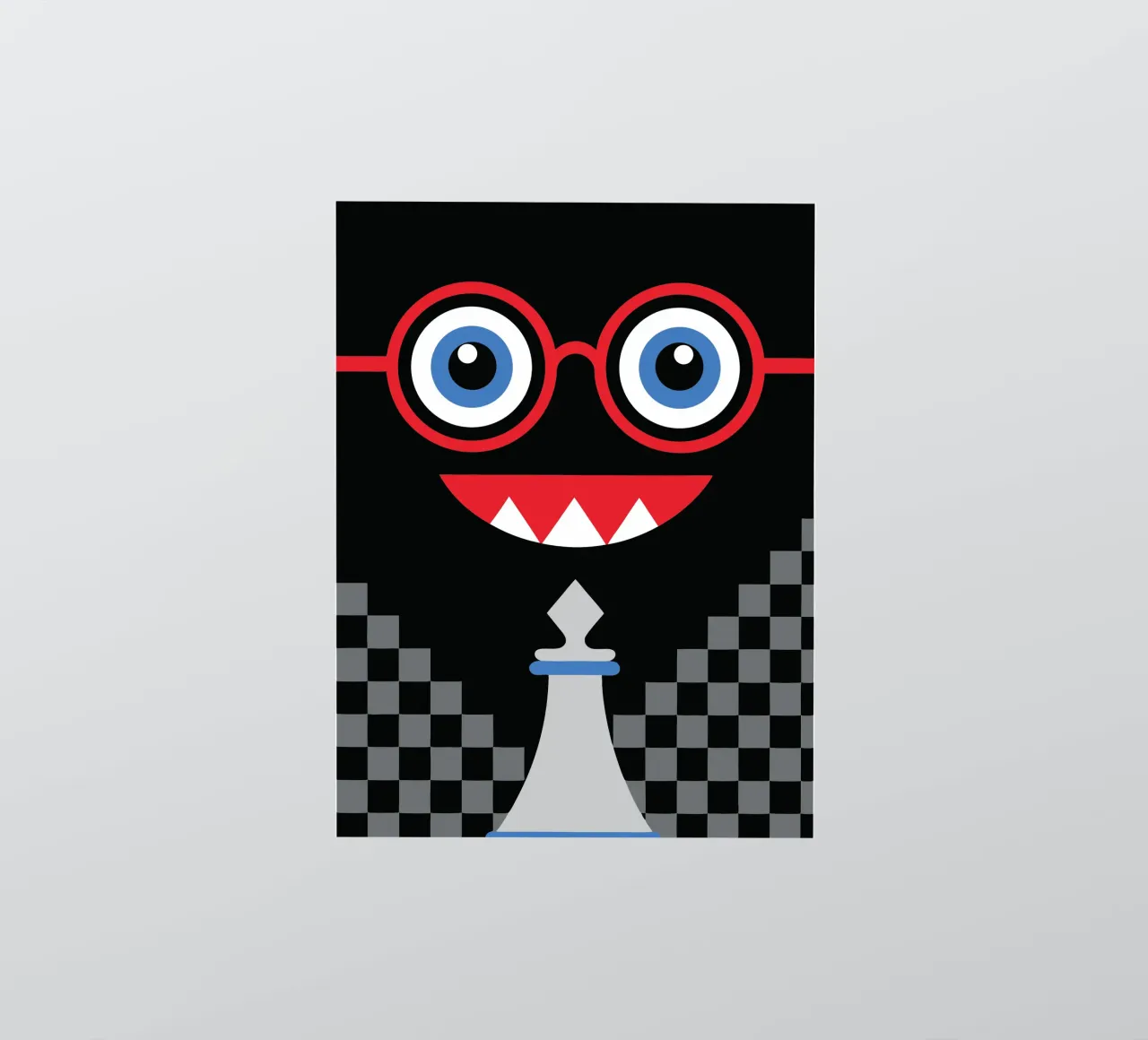 Emoticon e scacchi adesivo da LOOK DIFFERENT