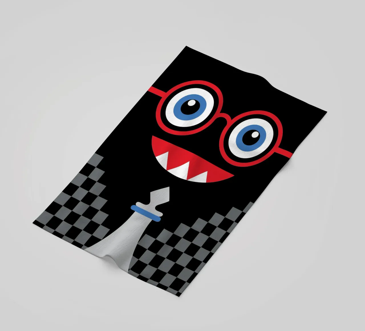 Emoticon e scacchi telo mare da LOOK DIFFERENT