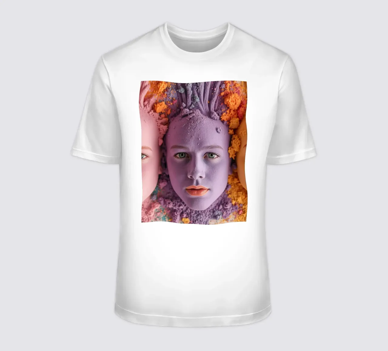 Polveri colorate espressione artistica con volti coperti t-shirt da DesignDoodle