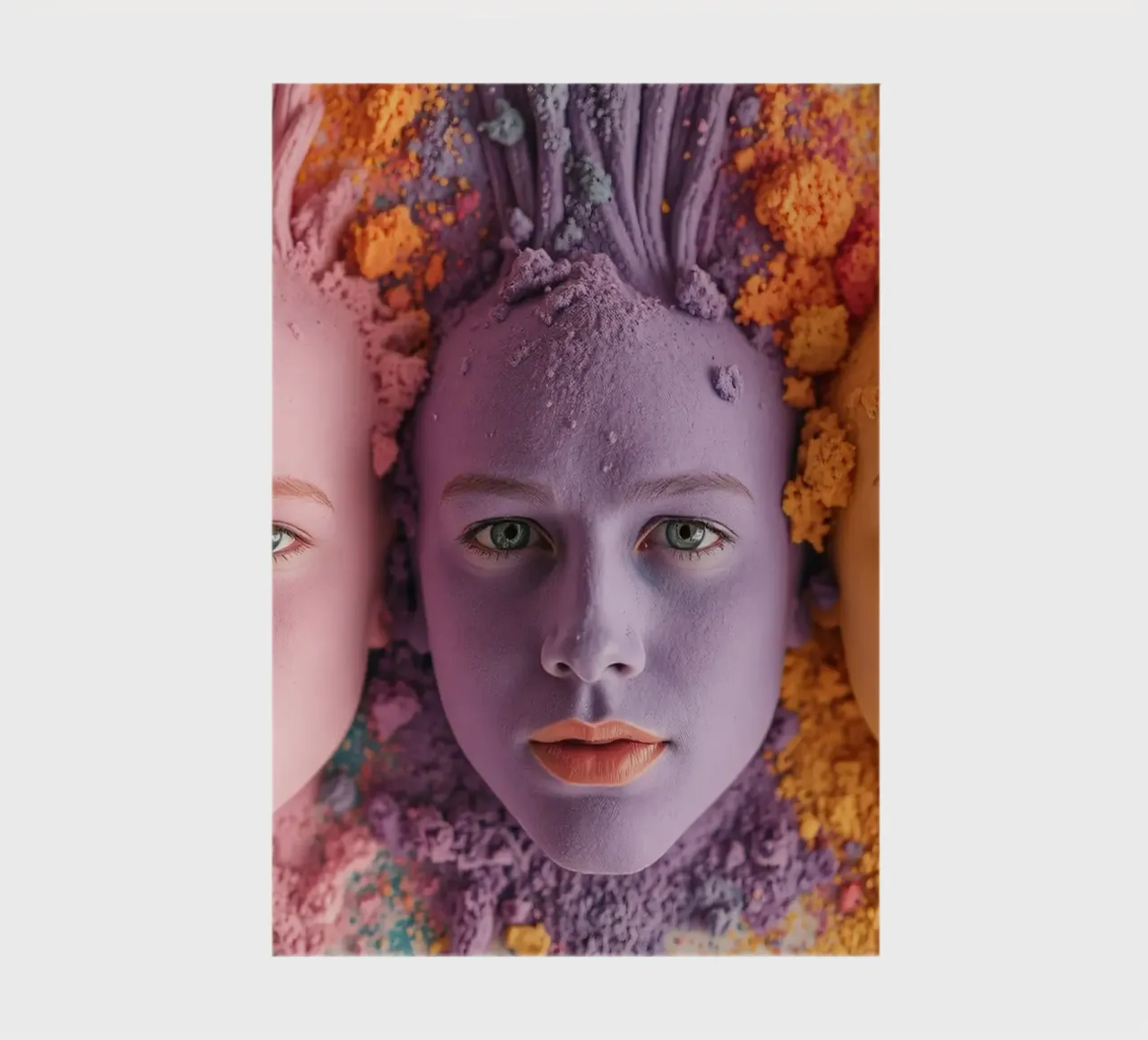 Polveri colorate espressione artistica con volti coperti diario da DesignDoodle