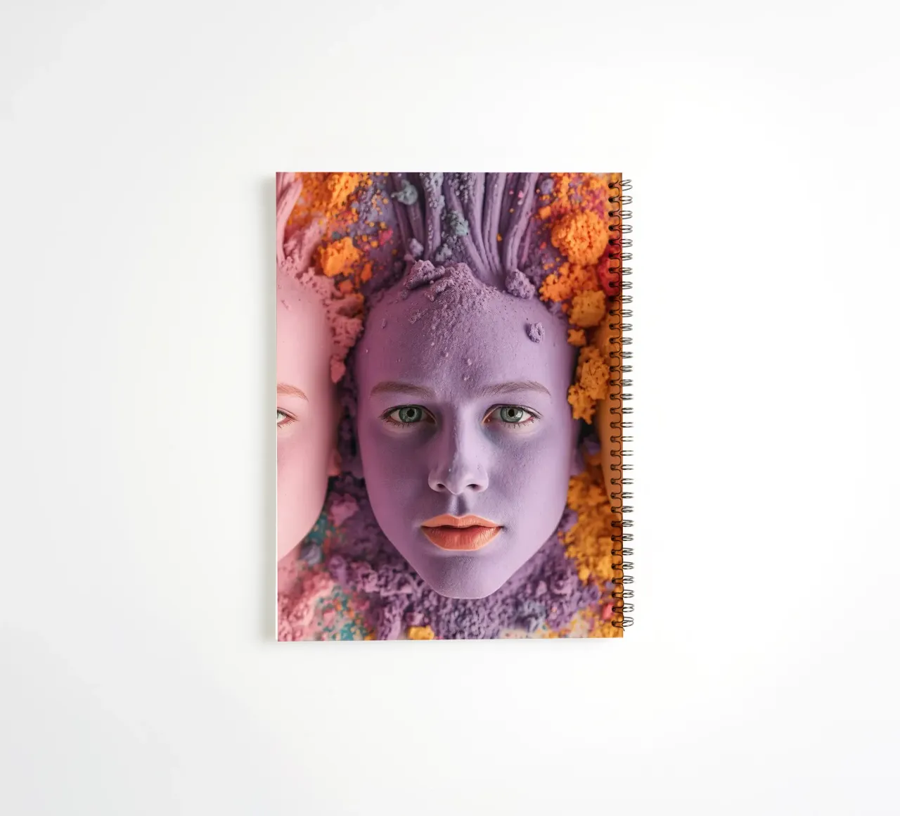 Polveri colorate espressione artistica con volti coperti diario ad anelli da DesignDoodle