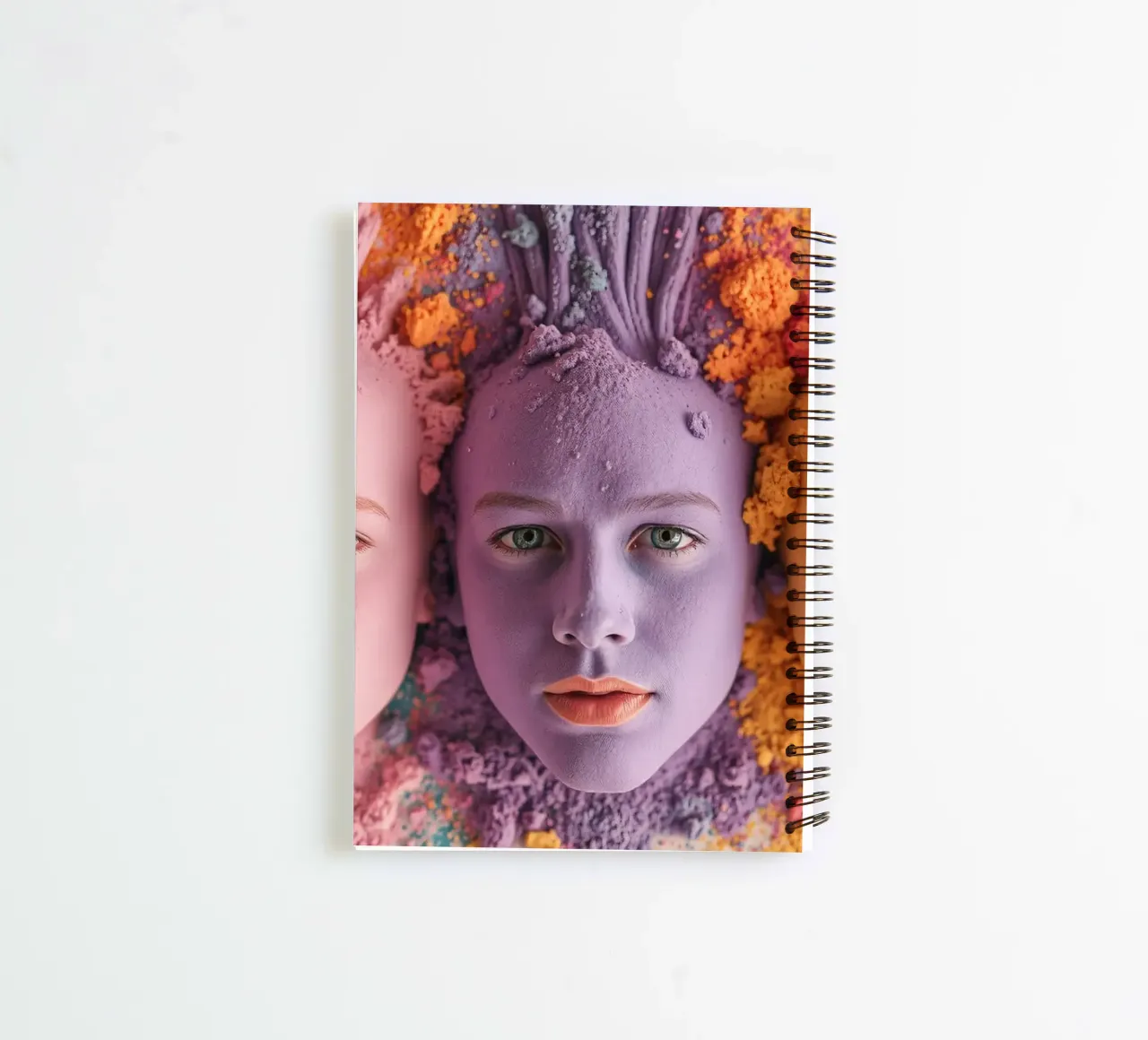 Polveri colorate espressione artistica con volti coperti diario ad anelli da DesignDoodle