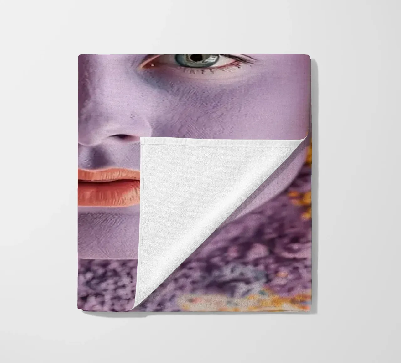Polveri colorate espressione artistica con volti coperti telo mare da DesignDoodle