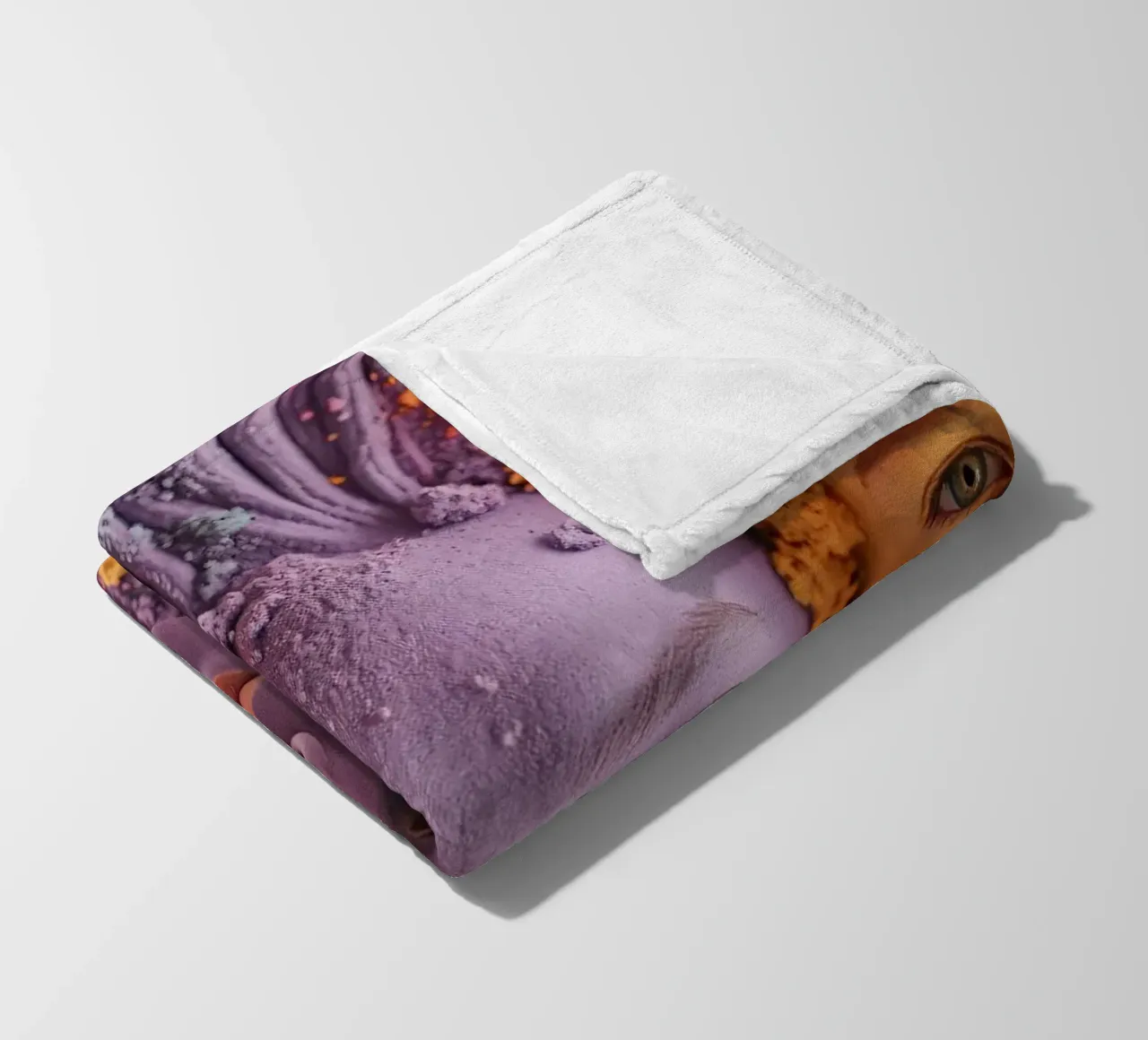 Polveri colorate espressione artistica con volti coperti coperta in pile da DesignDoodle