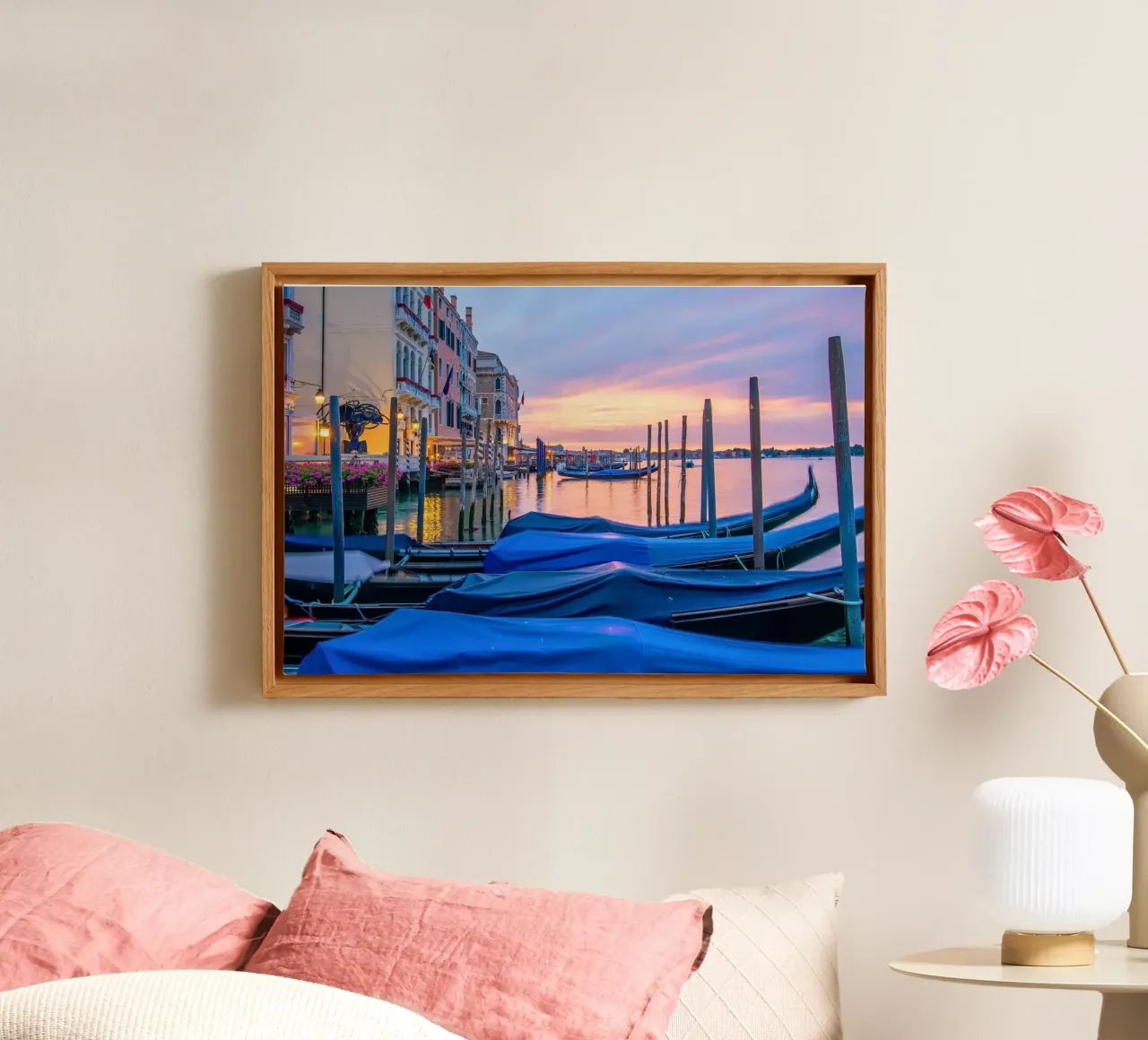 Venezia di velluto tela con Cornice a cassetta da PhotoVibe Decor