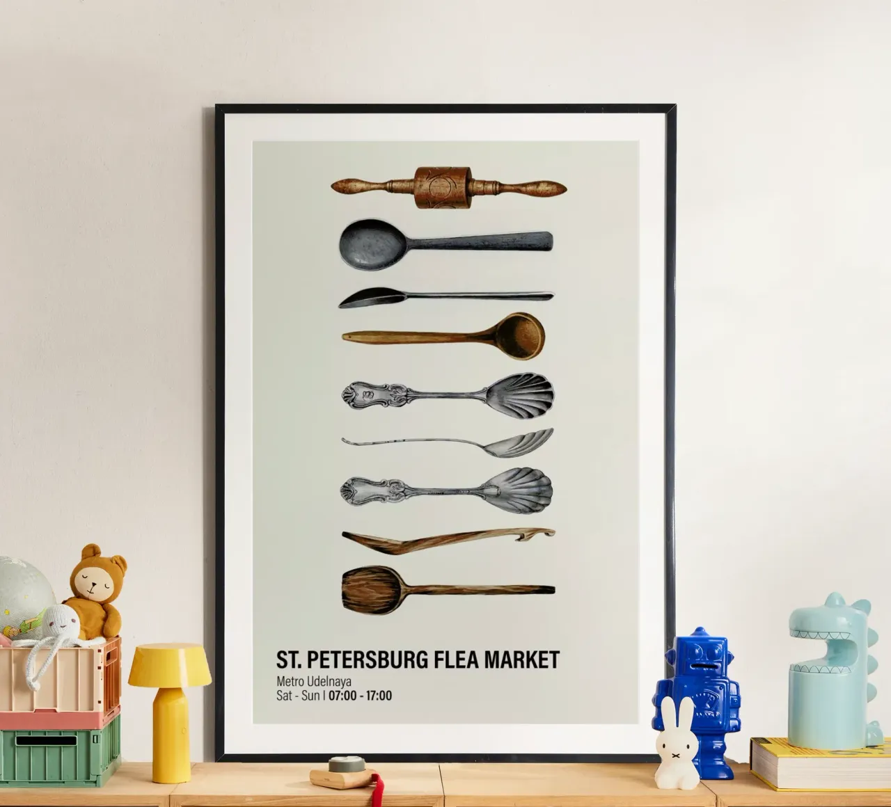 St. Petersburg Flea Market poster da Vintage by JUNIQE