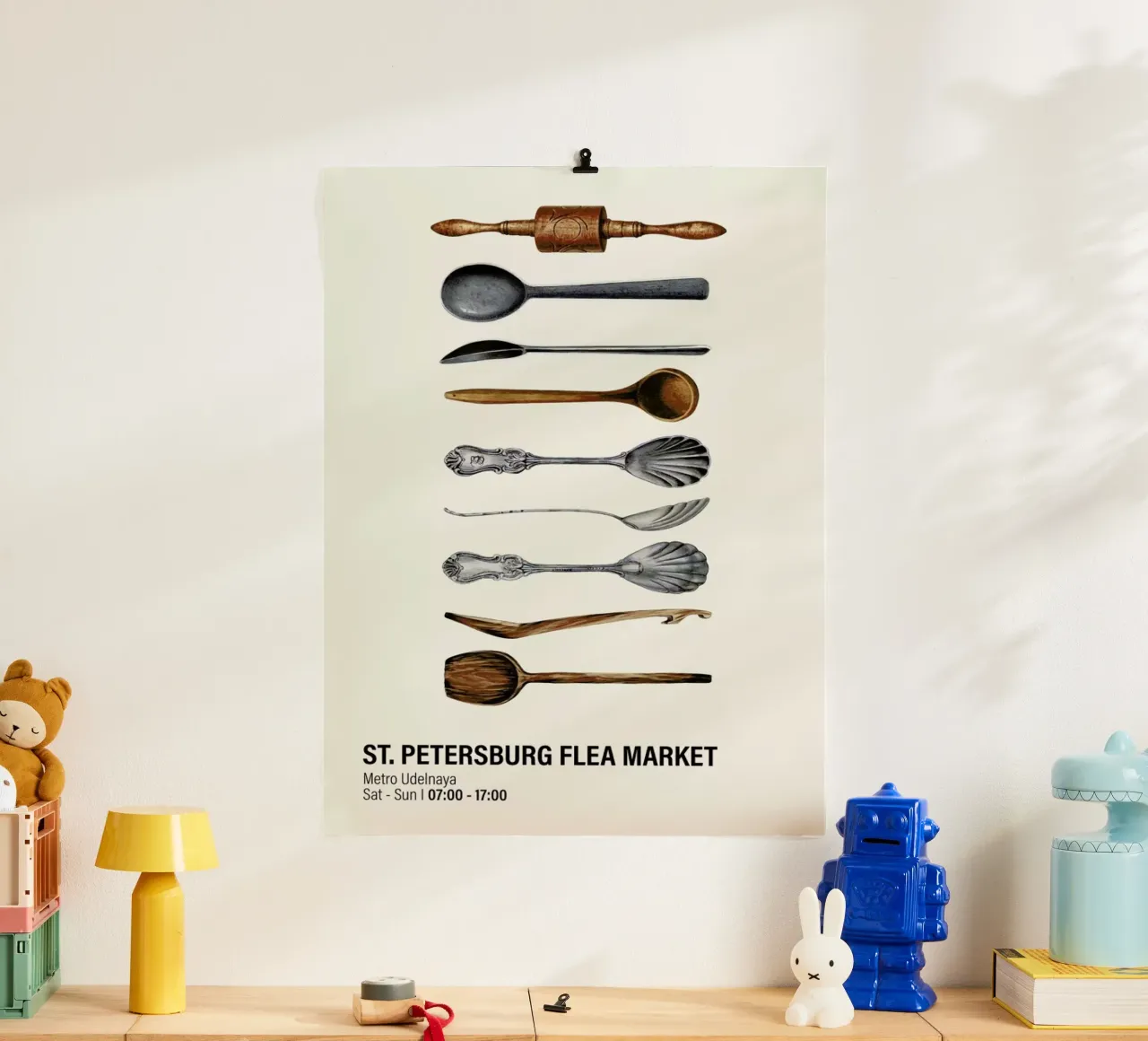 St. Petersburg Flea Market poster da Vintage by JUNIQE