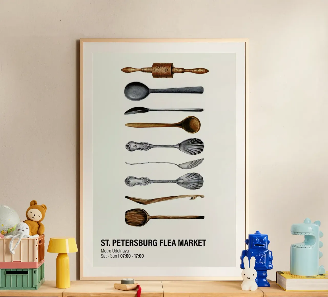 St. Petersburg Flea Market poster da Vintage by JUNIQE