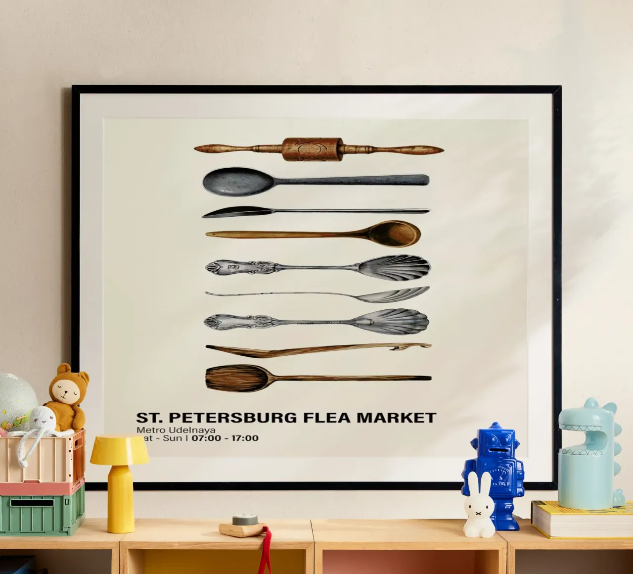 St. Petersburg Flea Market poster da Vintage by JUNIQE