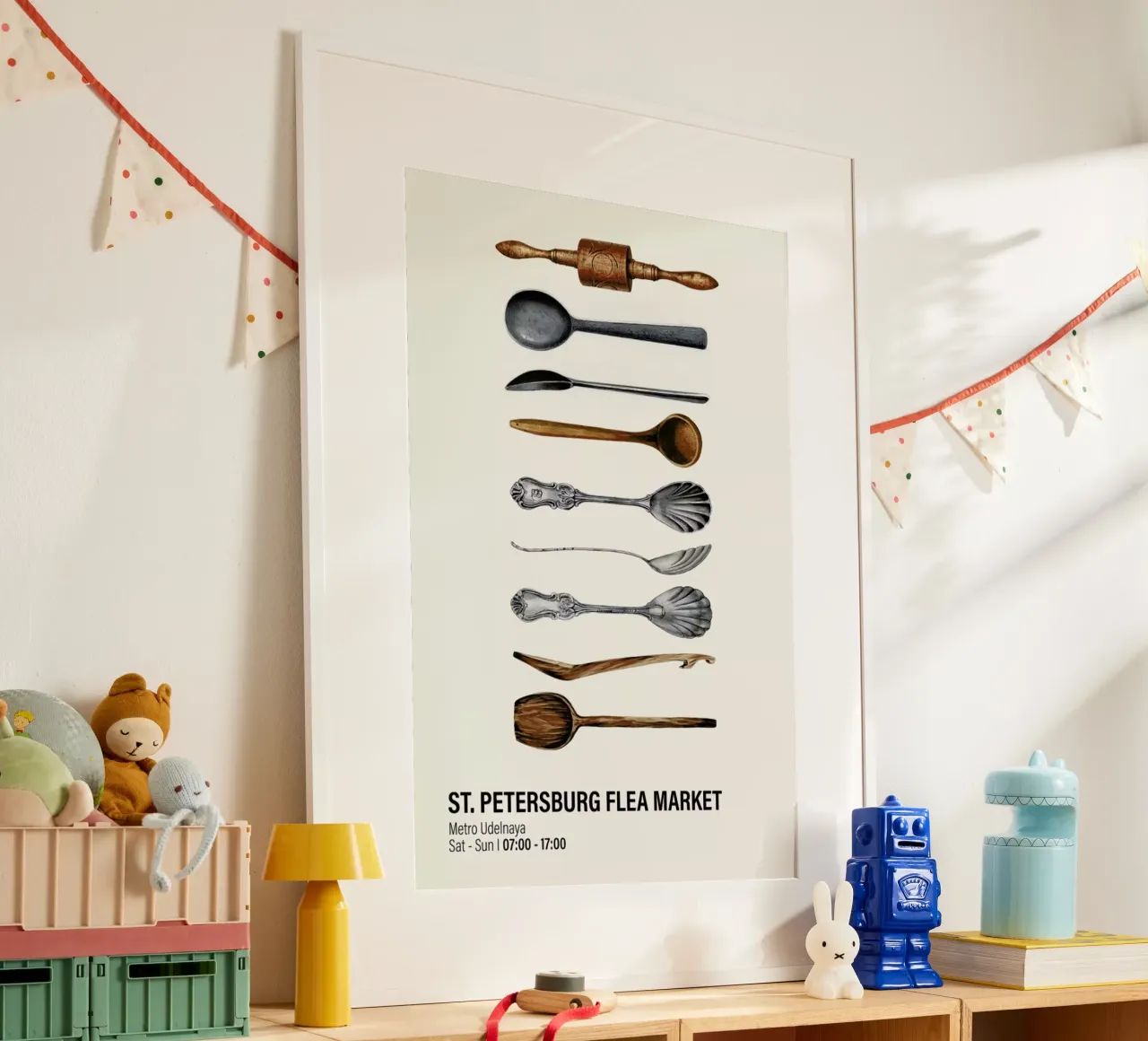 St. Petersburg Flea Market poster da Vintage by JUNIQE