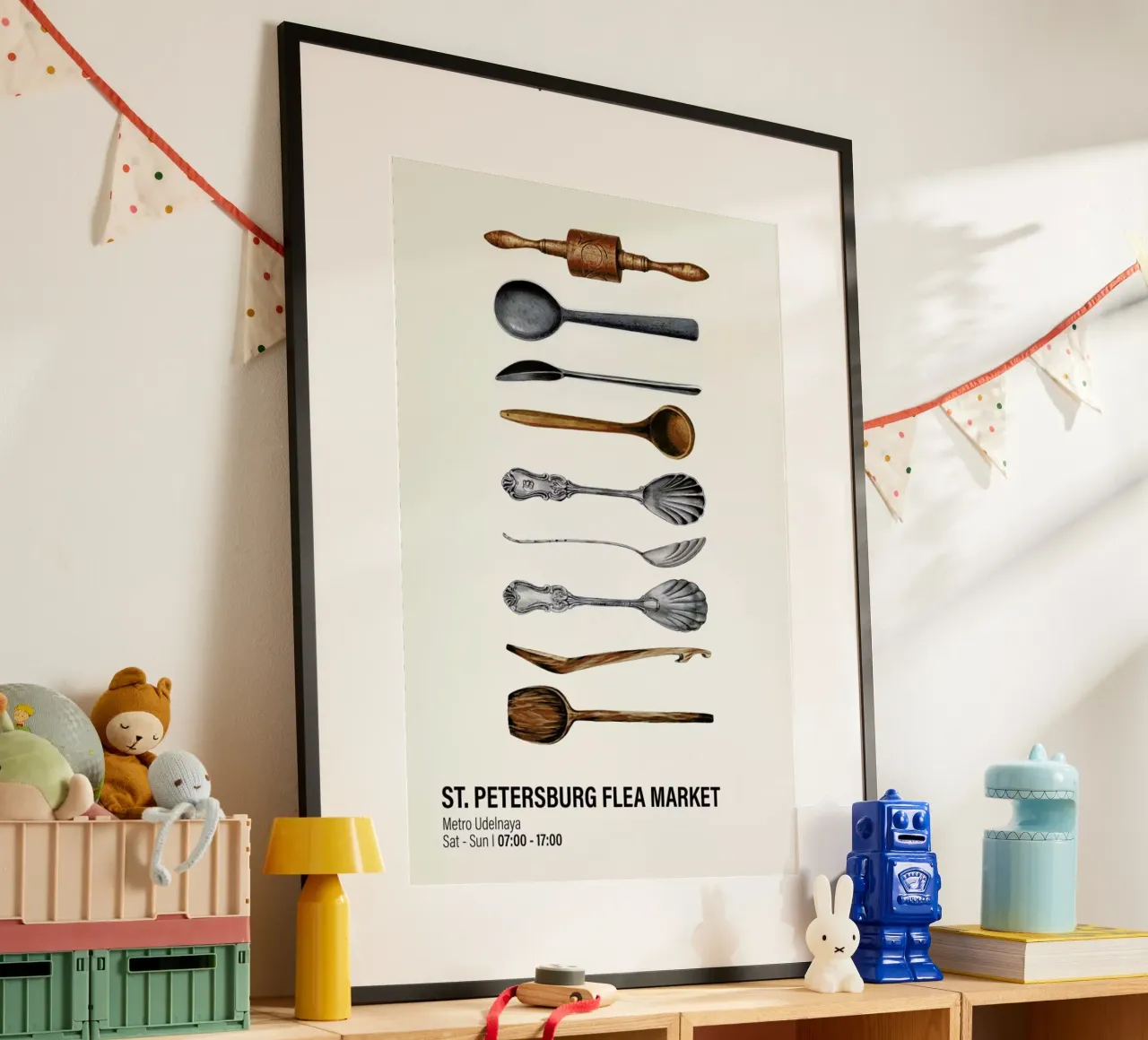 St. Petersburg Flea Market poster da Vintage by JUNIQE