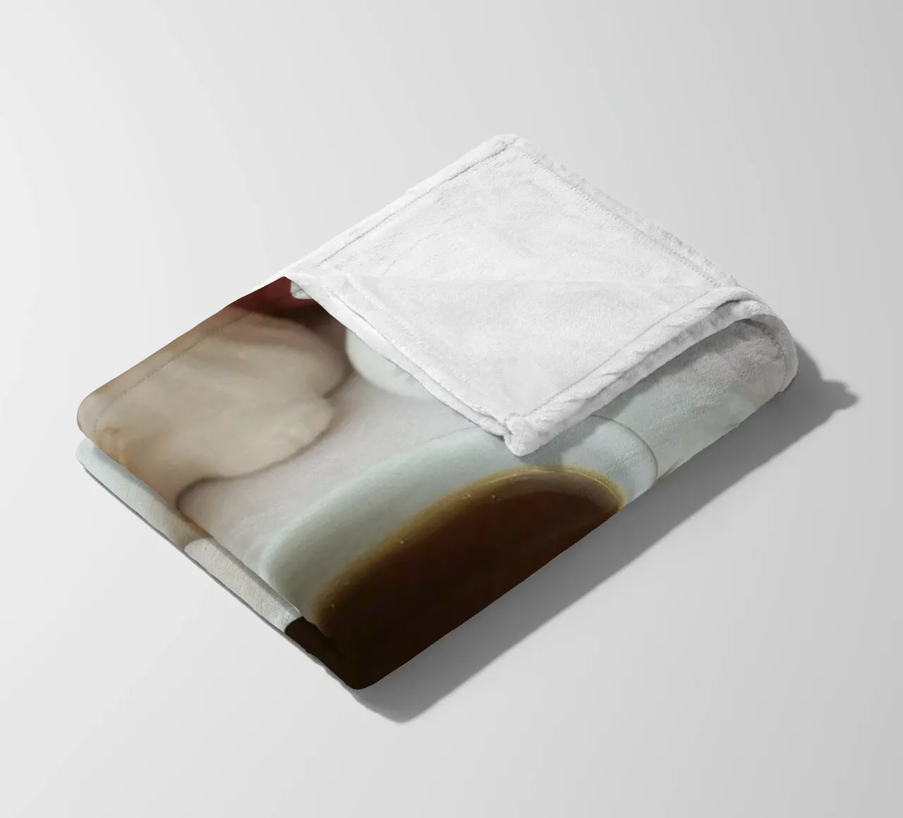 Cozy coffee and cookies setup on a table with warm colors an fleece blanket by DesignDoodle