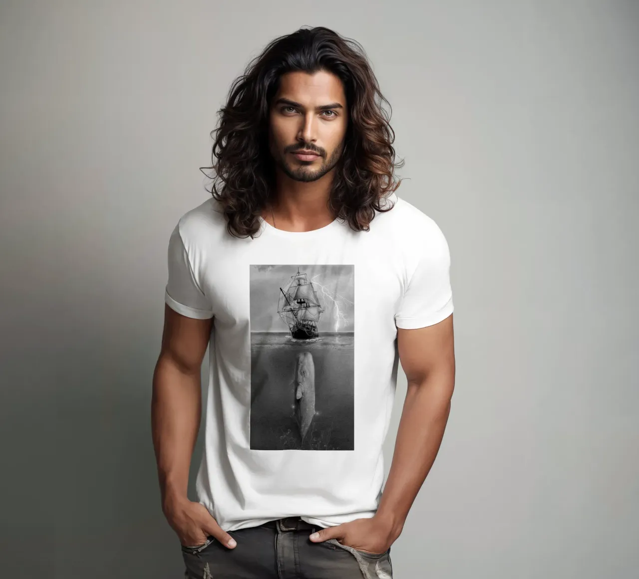 Balena nel mare t-shirt da christal shop