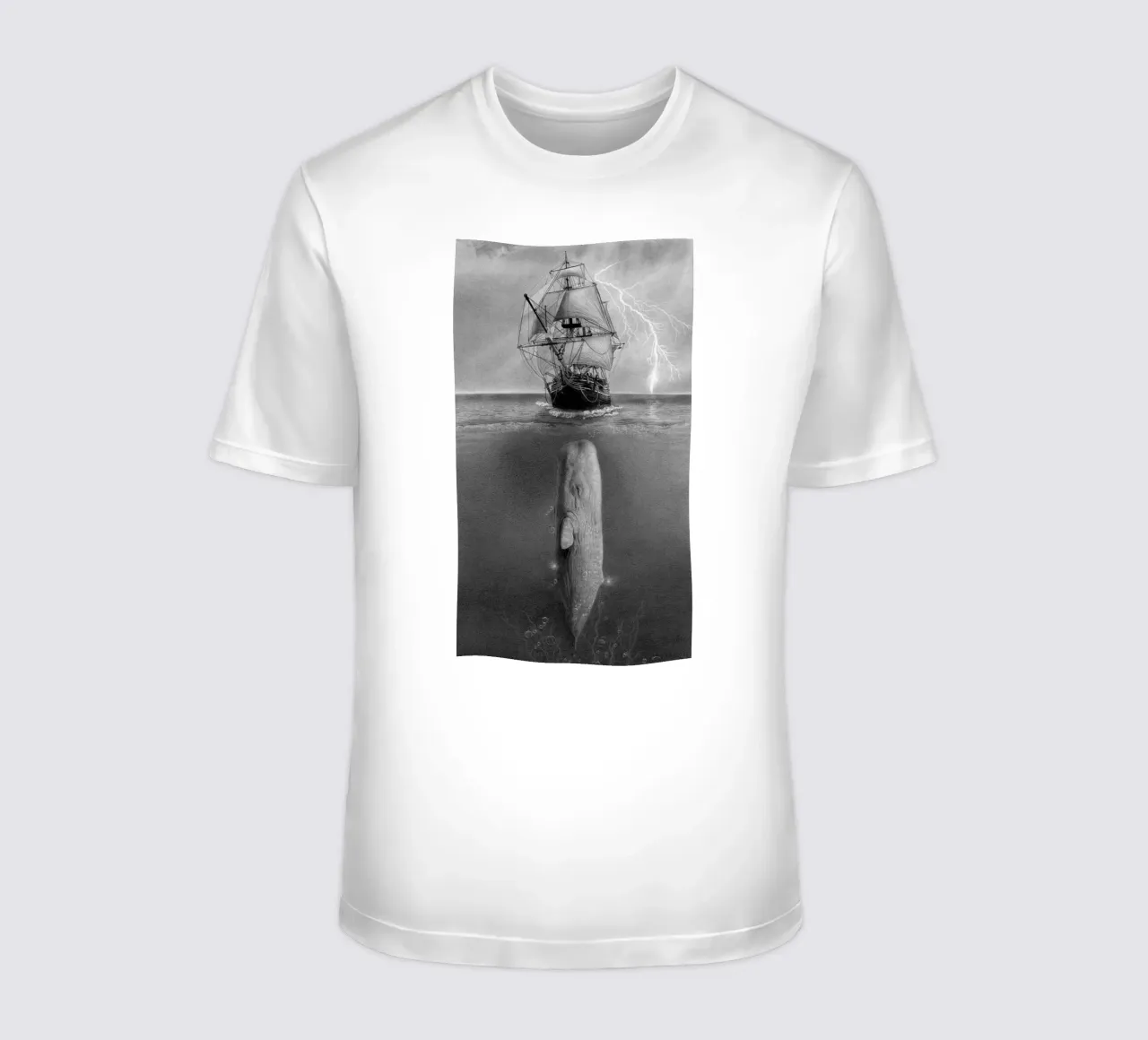 Balena nel mare t-shirt da christal shop