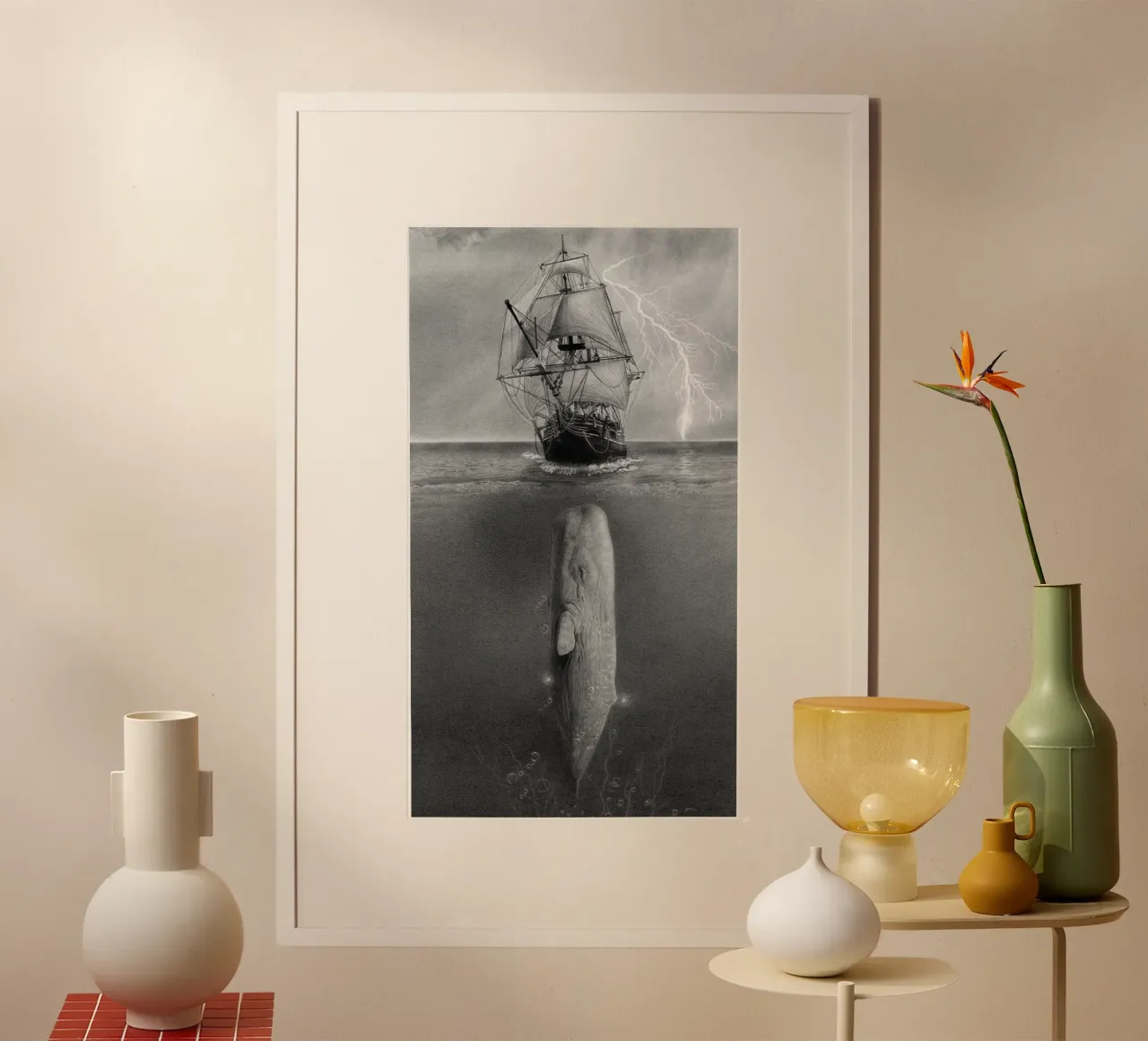 Balena nel mare poster da christal shop