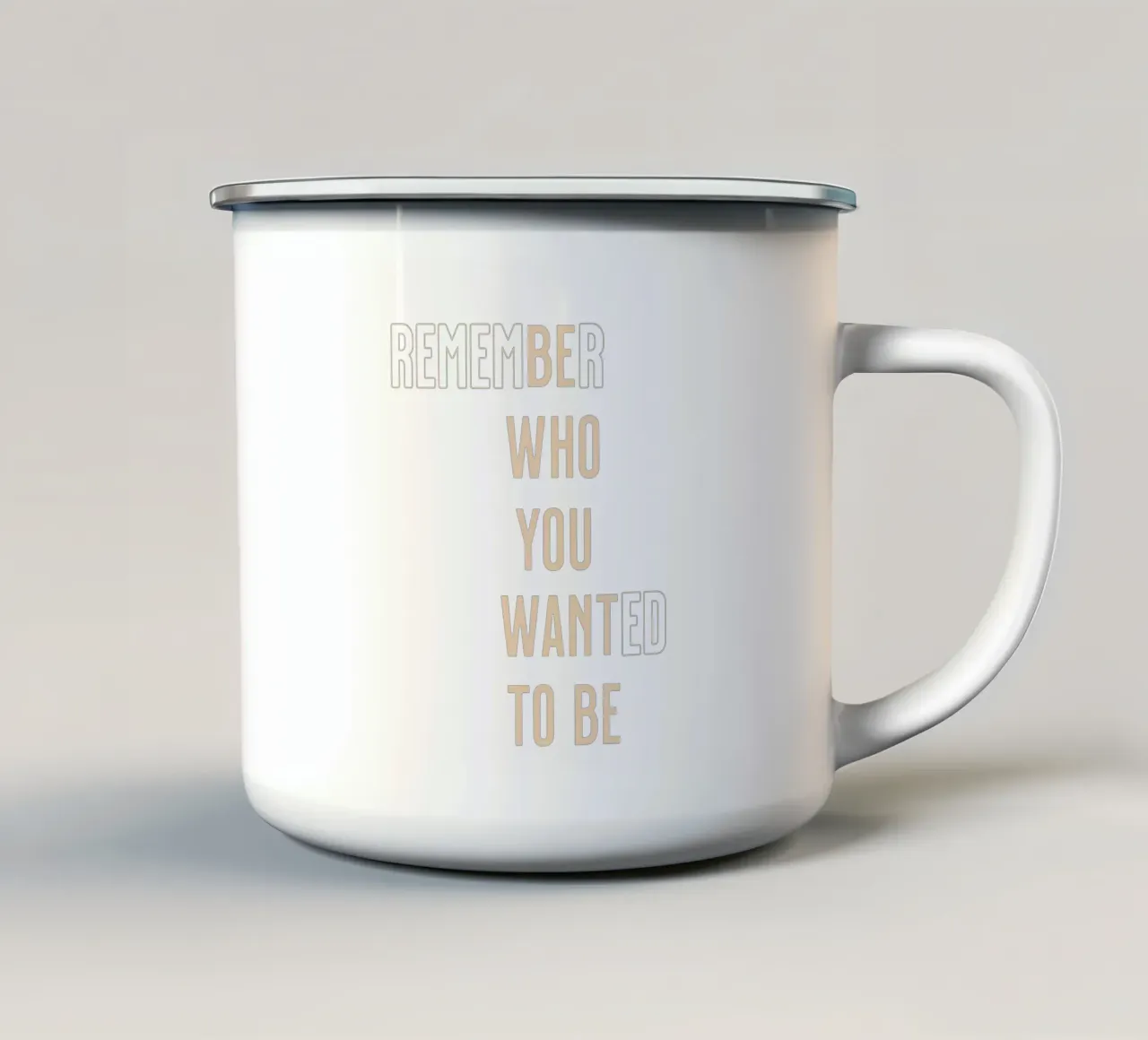 Siate chi volete essere tazza in smalto da Gunawan Rb