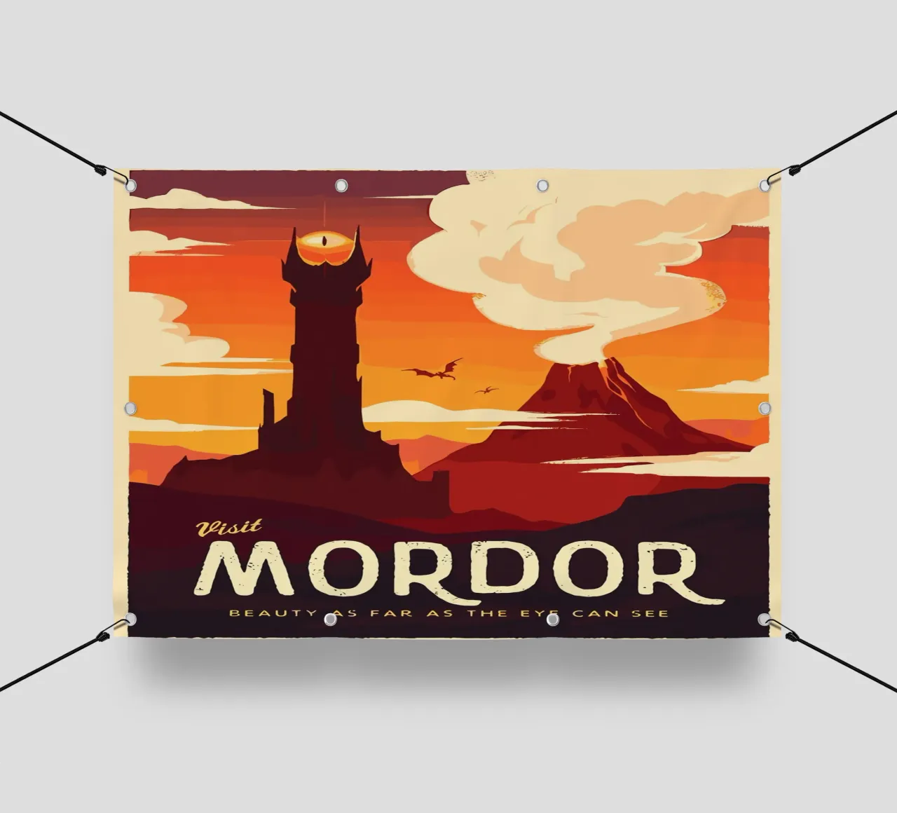 Visitare Mordor telo in pvc da Alice Slatera